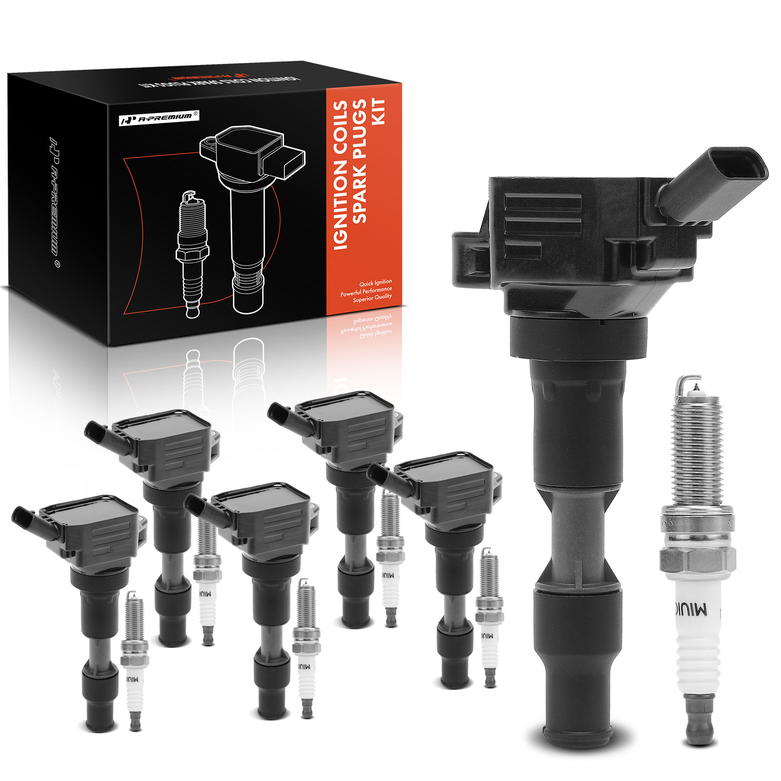 AM Ignition Coil and Spark Plug Kit SKU PRMAPIC0831 OEM UF844-273103L000 UF863 NGK9317