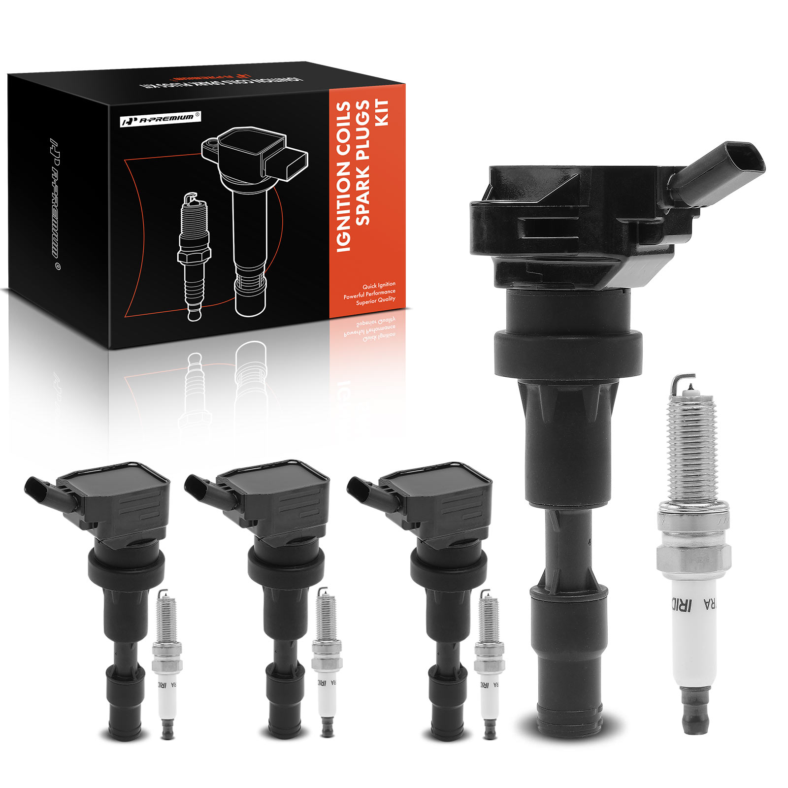 AM Ignition Coil and Spark Plug Kit SKU PRMAPIC0858 OEM UF857 C1047-2730103AA0 YR5NI33