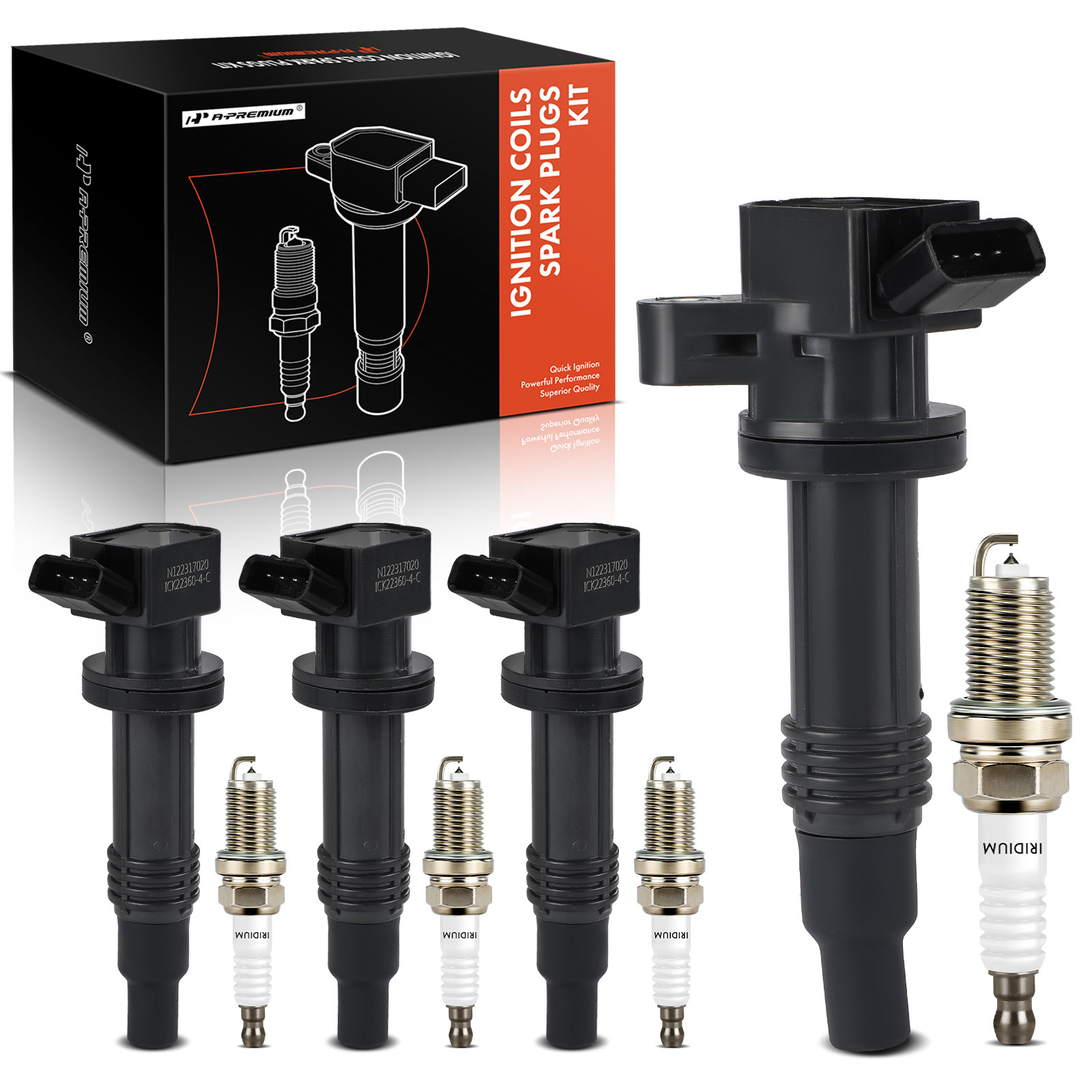 AM Ignition Coil and Spark Plug Kit SKU PRMAPIC0949 OEM 9091902236 SK20R11