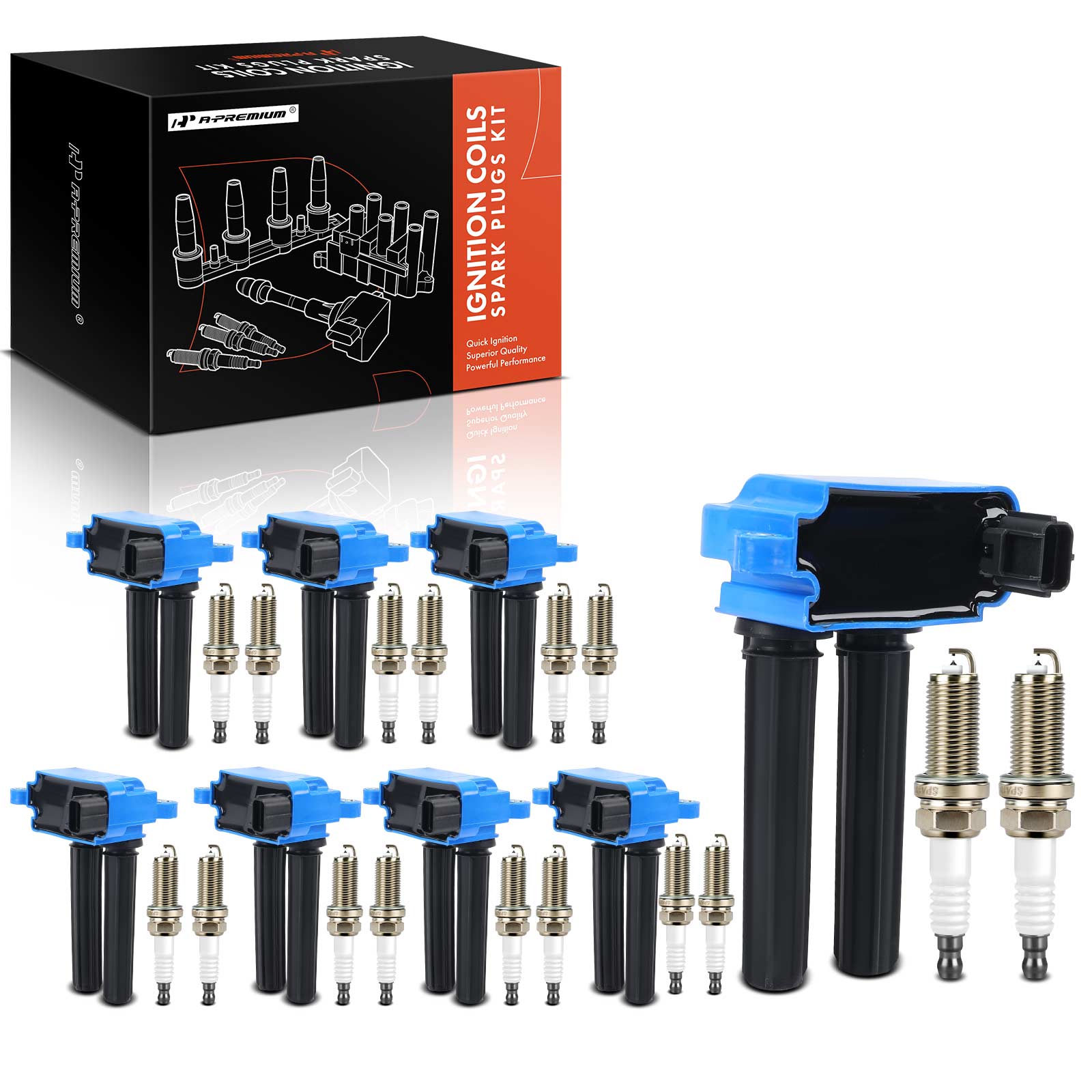 AM Ignition Coil and Spark Plug Kit SKU PRMAPIC1005 OEM UF504-56028129AB 5602129AA 560
