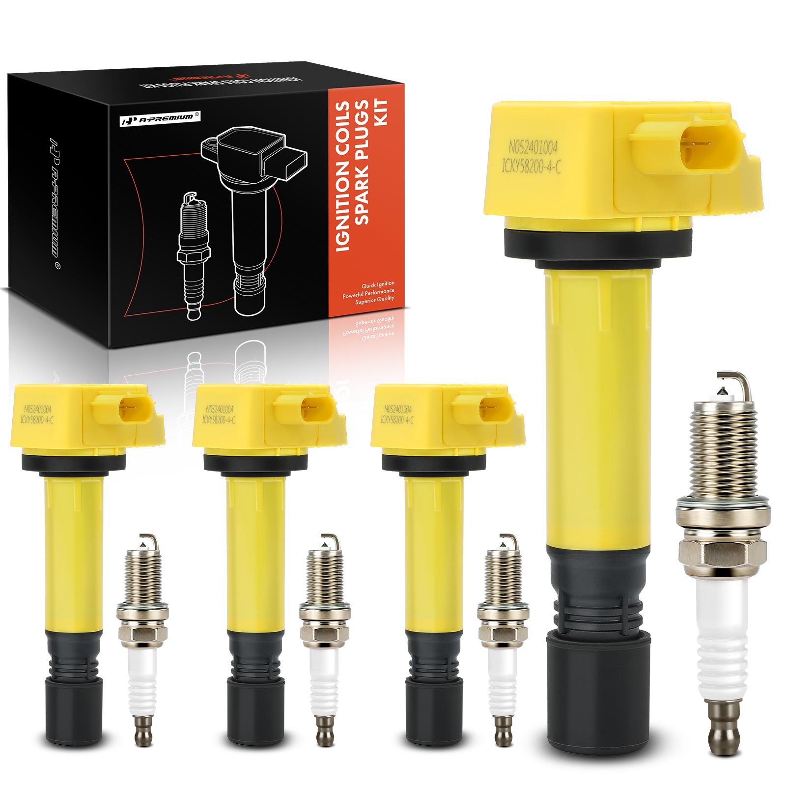 AM Ignition Coil and Spark Plug Kit SKU PRMAPIC1210 OEM UF582-30520RNAA01-099700101-09