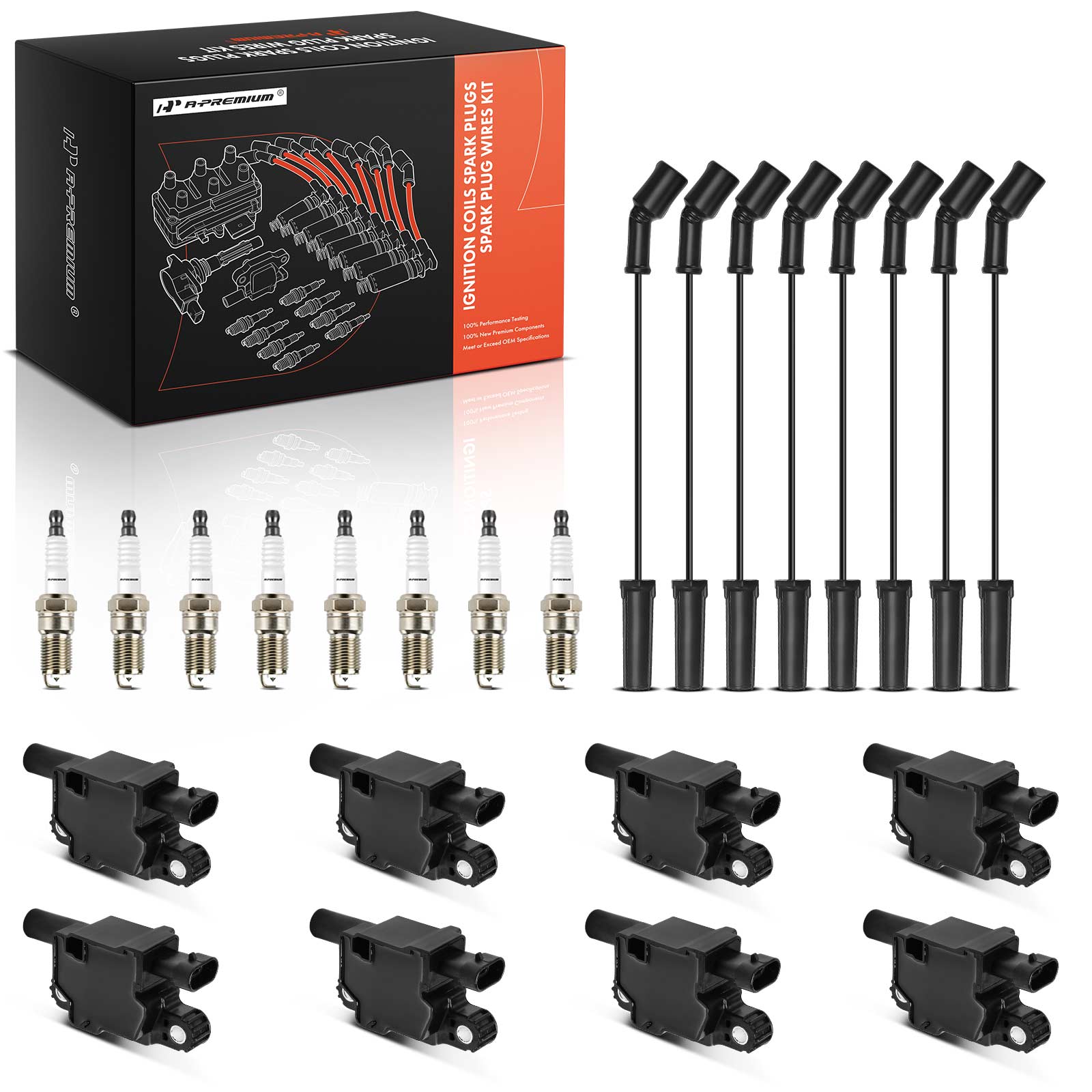 AM Ignition Coil and Spark Plug Kit SKU PRMAPIC1346 OEM UF743-12619161-12669351