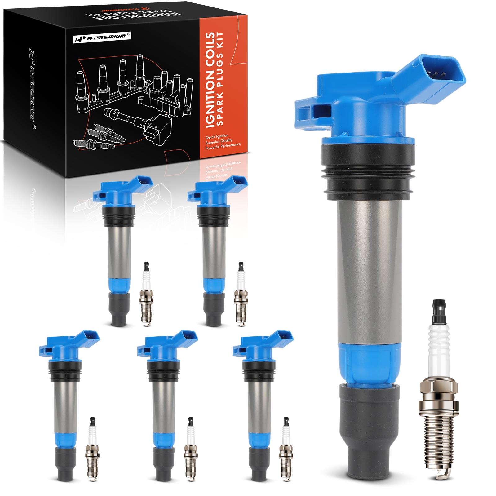 AM Ignition Coil and Spark Plug Kit SKU PRMAPIC1383 OEM UF594 UF594
