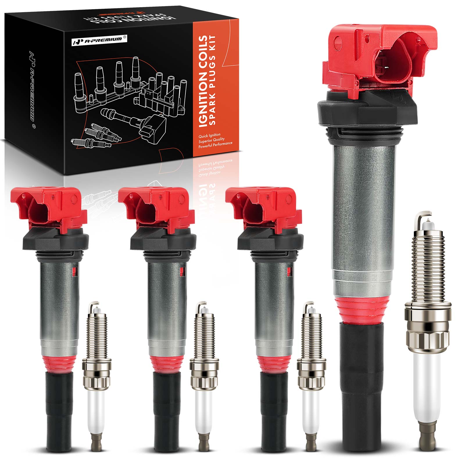 AM Ignition Coil and Spark Plug Kit SKU PRMAPIC1404 OEM 19005293 UF598 UF598