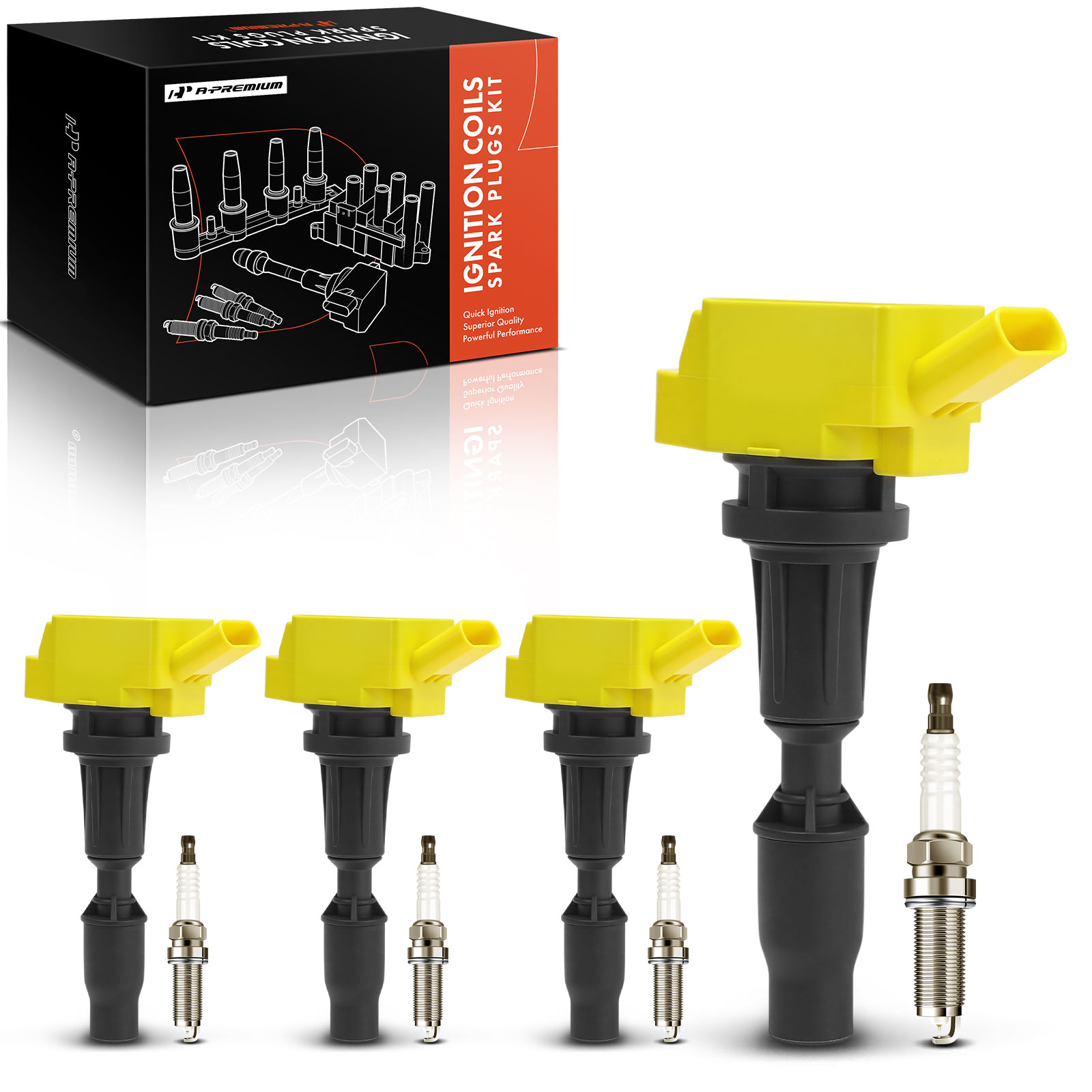 AM Ignition Coil and Spark Plug Kit SKU PRMAPIC1588 OEM C988 UF764 UF764