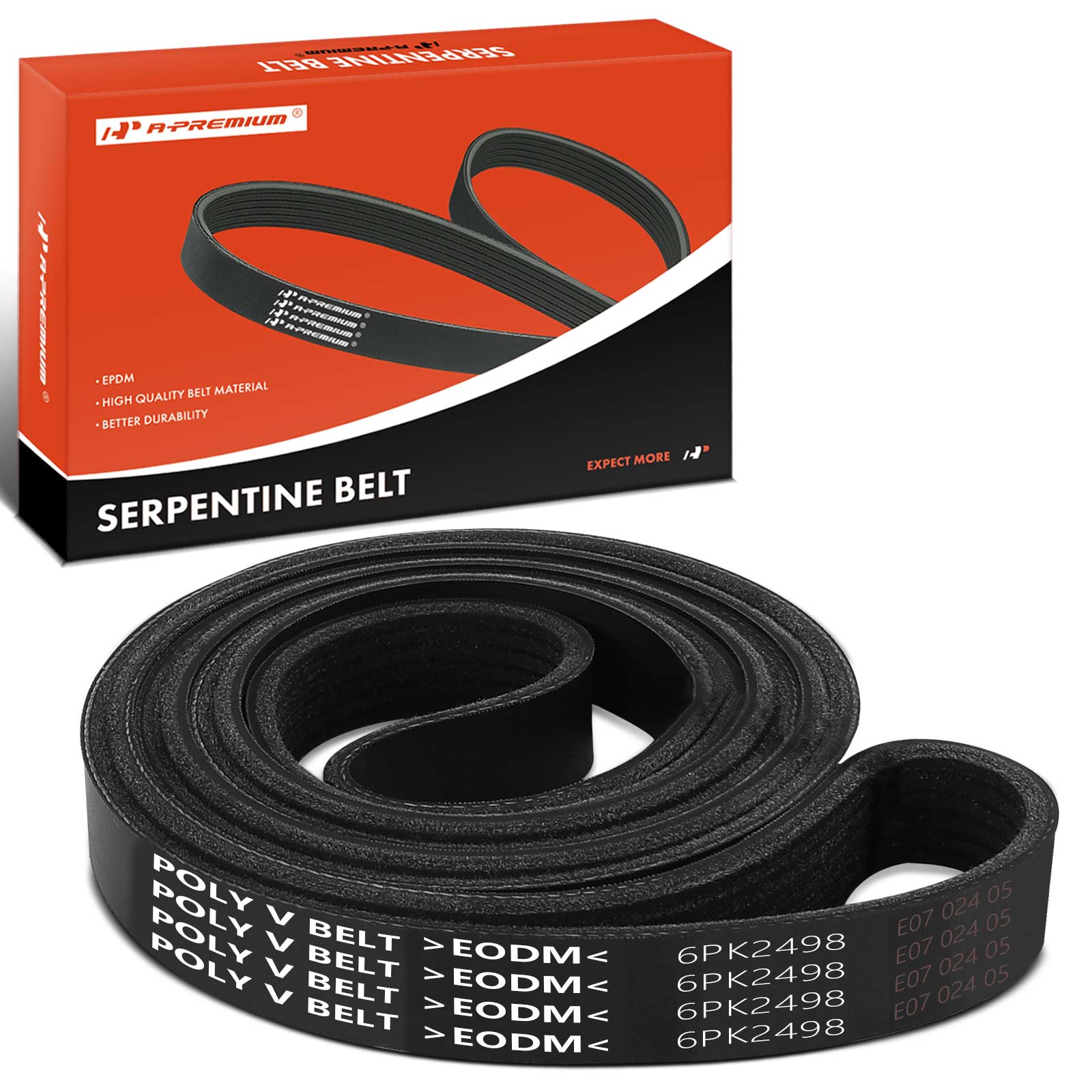 AM Serpentine Belt SKU PRMAPSBT210 OEM K060980-6PK2490 K060980RPM 059