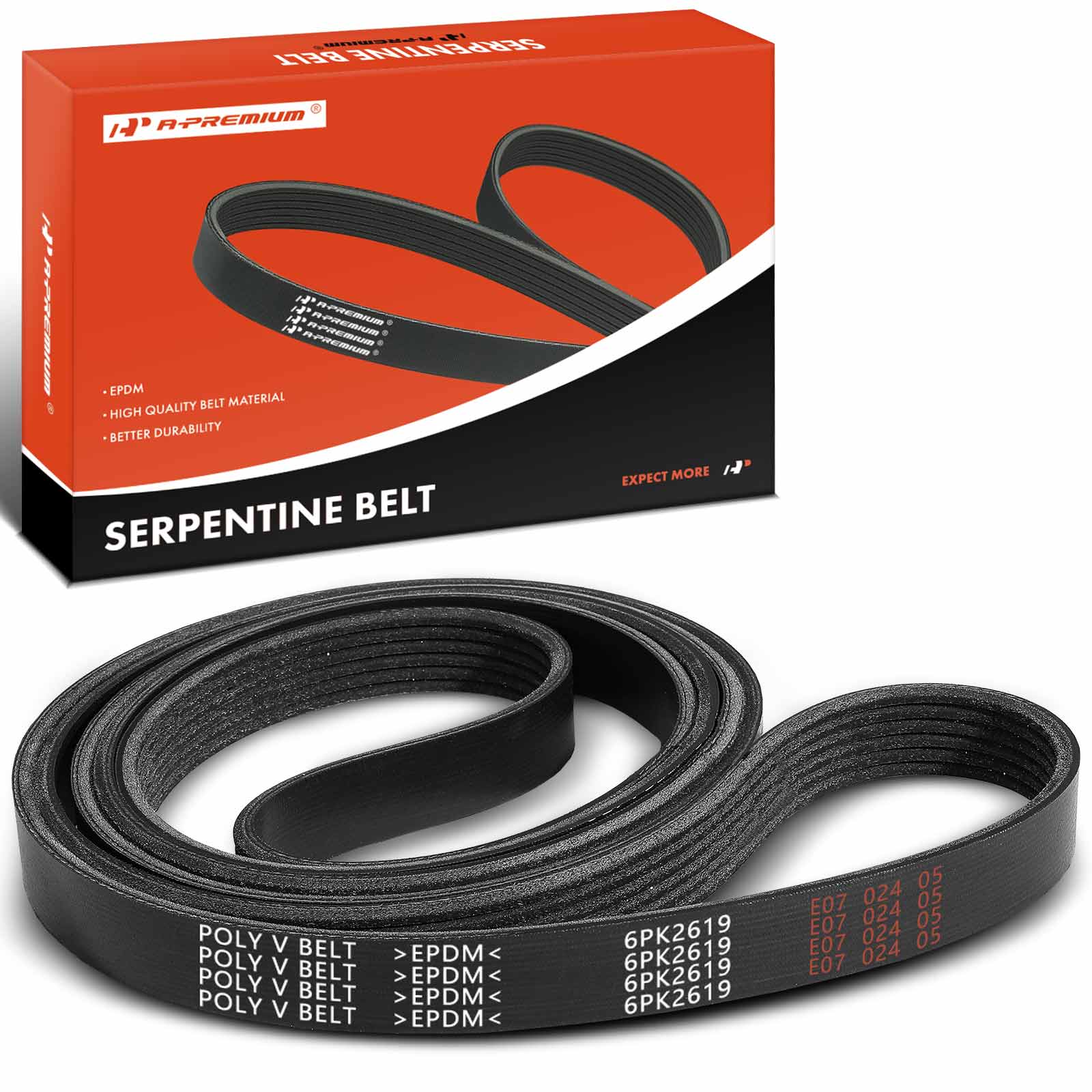 AM Serpentine Belt SKU PRMAPSBT224 OEM K061031-6PK2613 K061031RPM 125