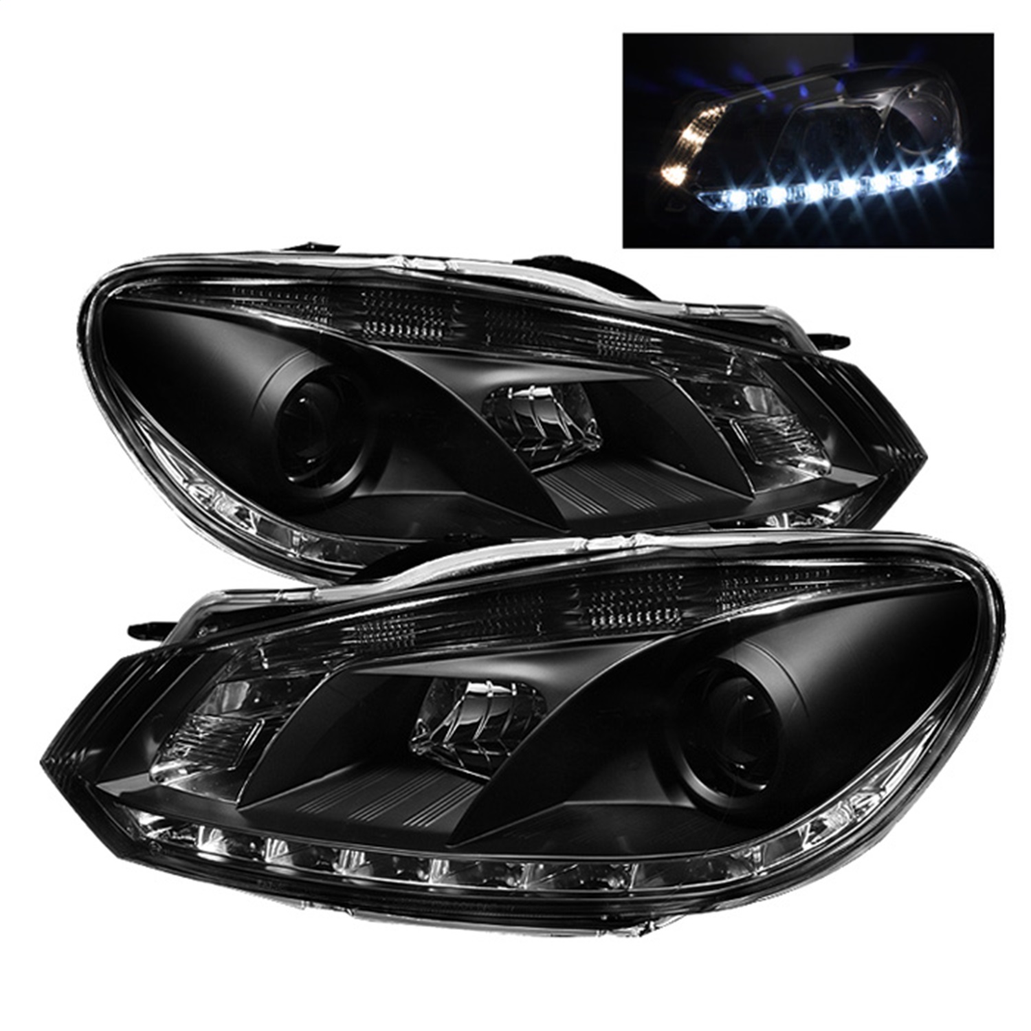 AM Headlight SKU PRO YD VG10 DRL BK