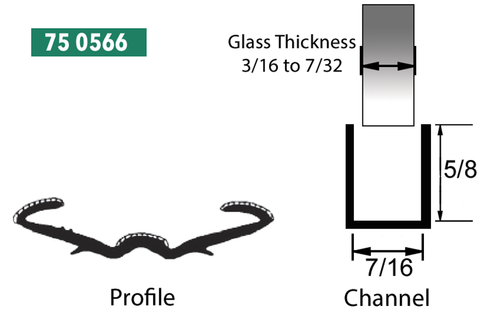 AM Glass Run Channel 8 foot single length piece SKU PRPA750566