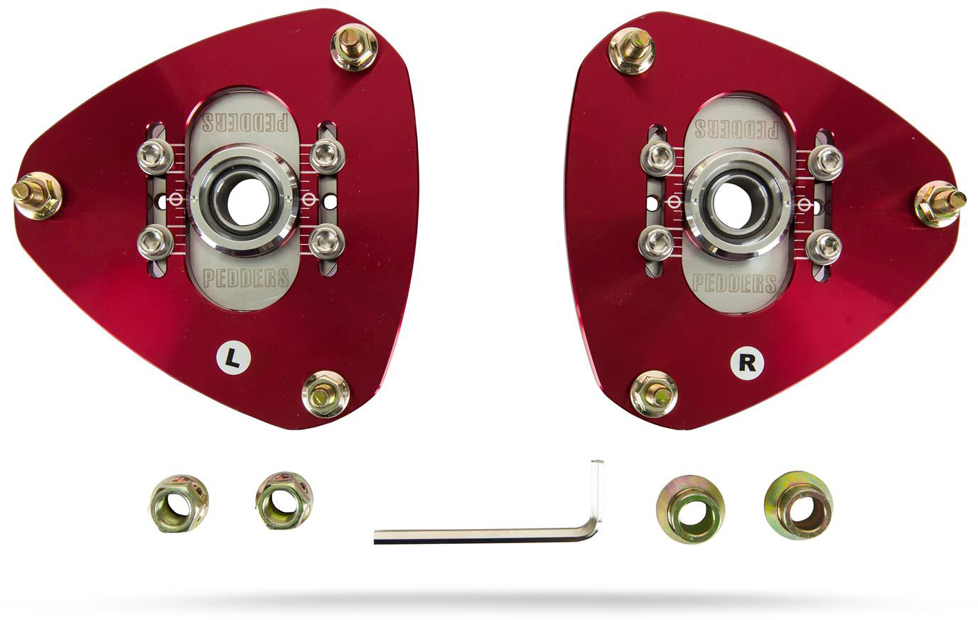 AM 2015+ Ford Mustang Front Strut Mount Adjustable Camber Plates for Kit ped 160099 SKU PSPED581095