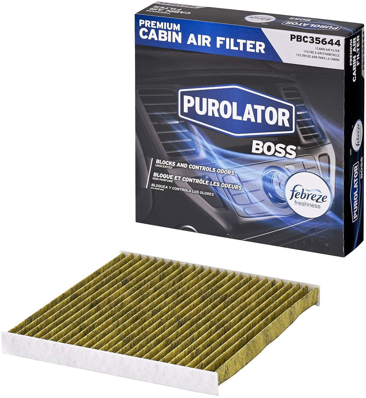 AM Purolator PBC35644 PurolatorBOSS Premium Cabin Air Filter with Febreze Freshness SKU PURPBC35644