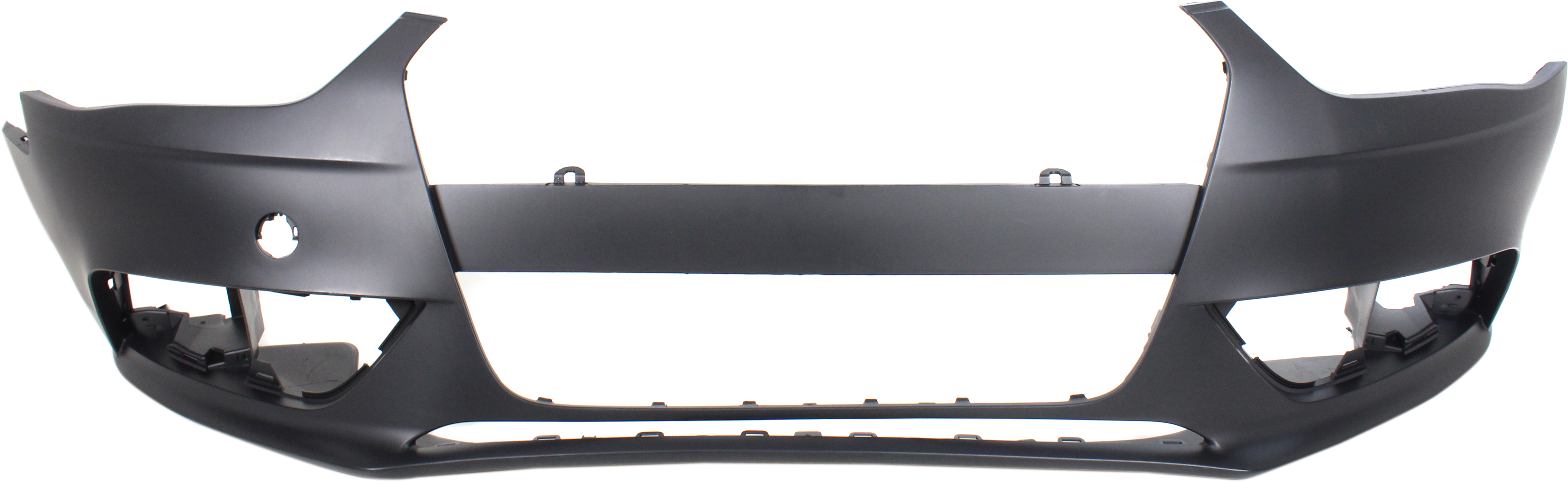 AM A4-13-16 FRONT BUMPER COVER Primed w o S Line Pkg HLW Holes Warning System and Tow Hook Cover SKU RA01030005P OEM 8K0807065AGRU PFM