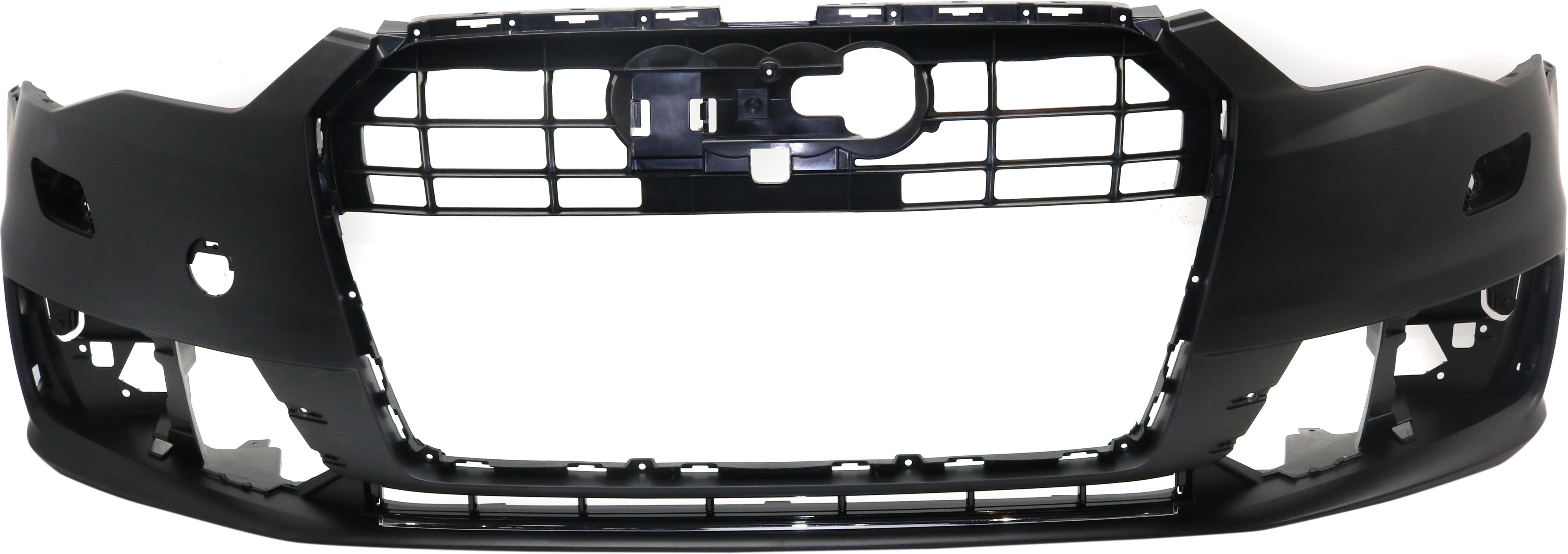 AM A6-16-16 FRONT BUMPER COVER Primed w o S Line Pkg w o Parking Aid Snsr Holes w Chrome Trim SKU RA01030007P Partslink AU1000240 OEM 4G0807065PGRU