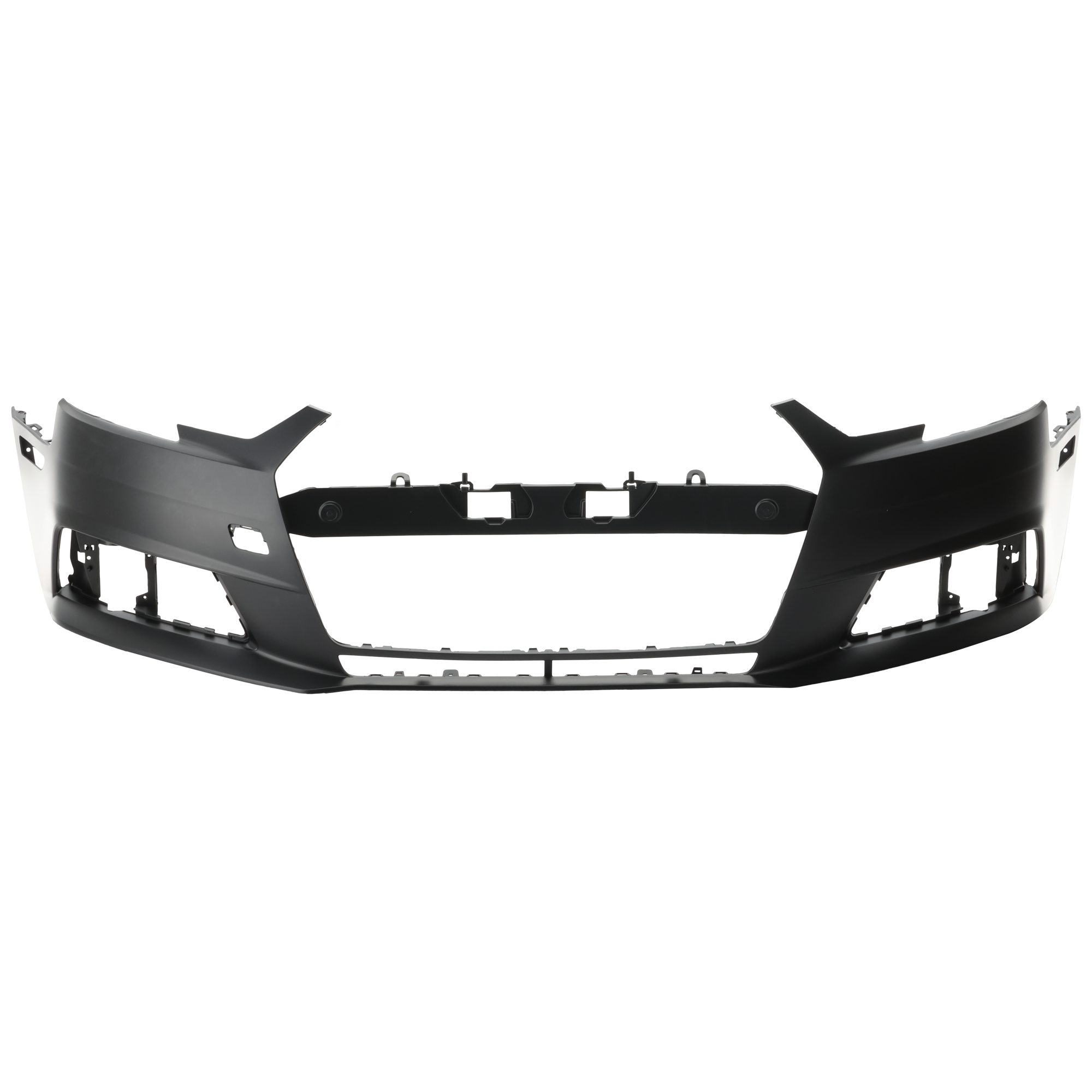 AM A4 S4-17-18 FRONT BUMPER COVER Primed w o S Line Pkg w o HLW and Parking Aid Sensor Holes SKU RA01030008P Partslink AU1000235 OEM 8W0807065MGRU