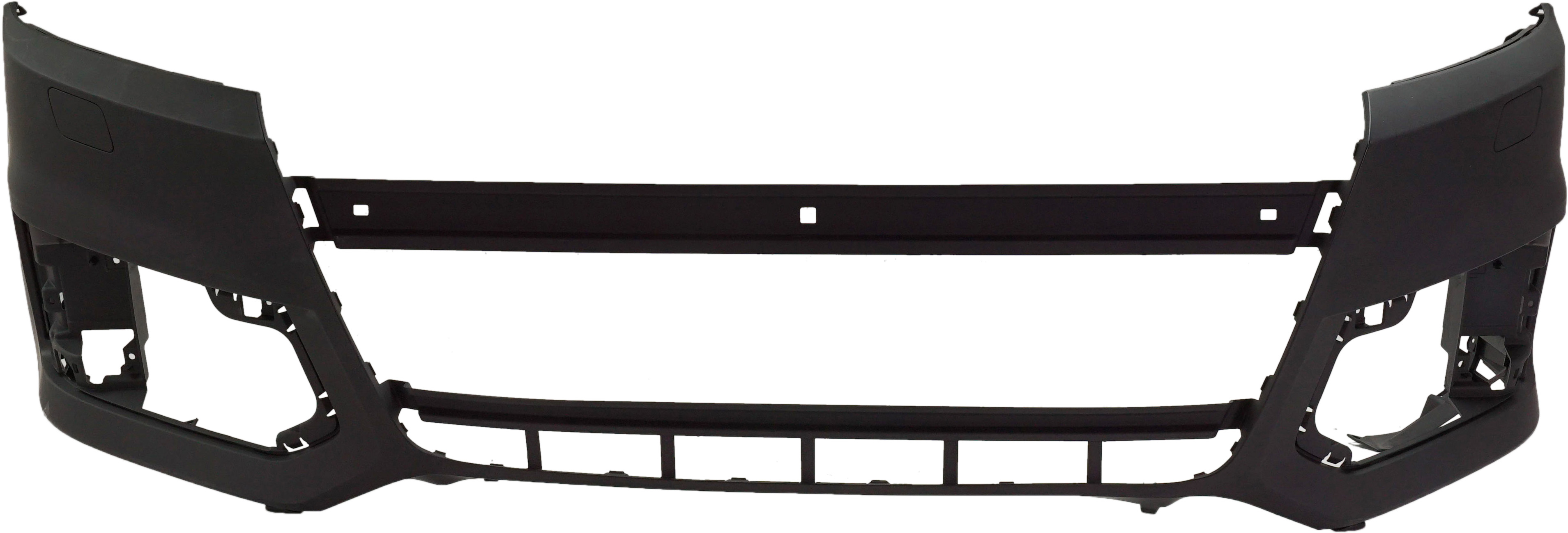 AM Q7-17-19 FRONT BUMPER COVER Primed w o Headlight Washer and Parallel Park Assist Sensor Holes SKU RA01030009P Partslink AU1000277 OEM 4M0807065FGRU
