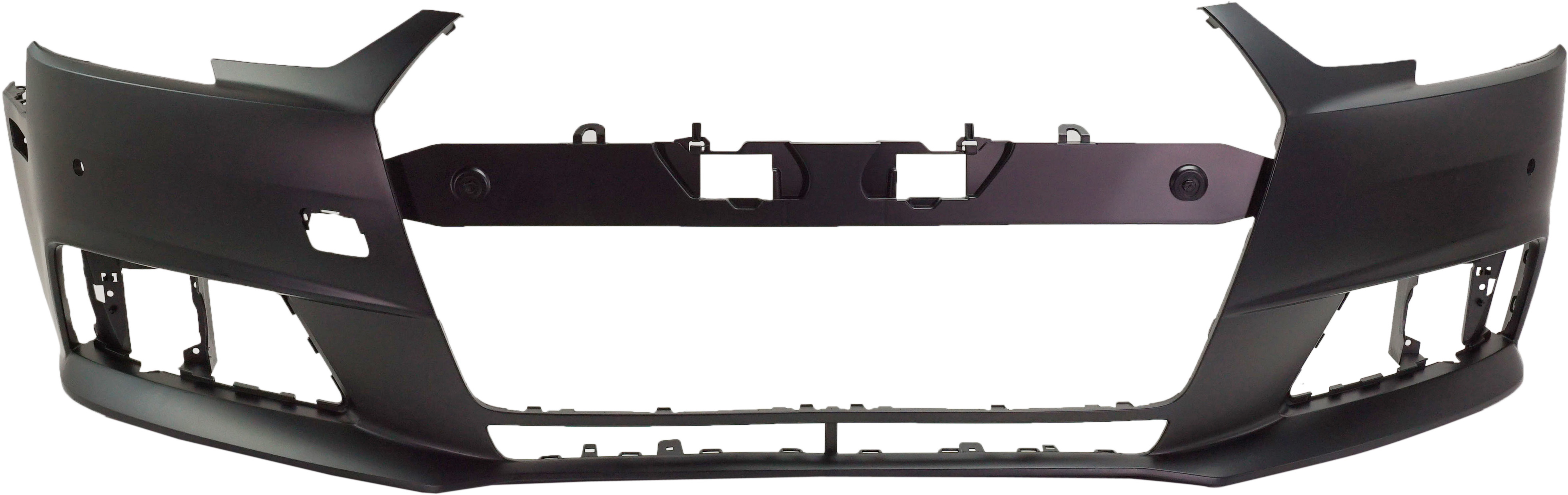 AM A4 S4-17-18 FRONT BUMPER COVER Primed w o S Line Pkg w o HLW and Parallel Park Assist Sensor Holes w Parking Aid Sensor Holes SKU RA01030011P Partslink AU1000236 OEM 8W0807065NGRU