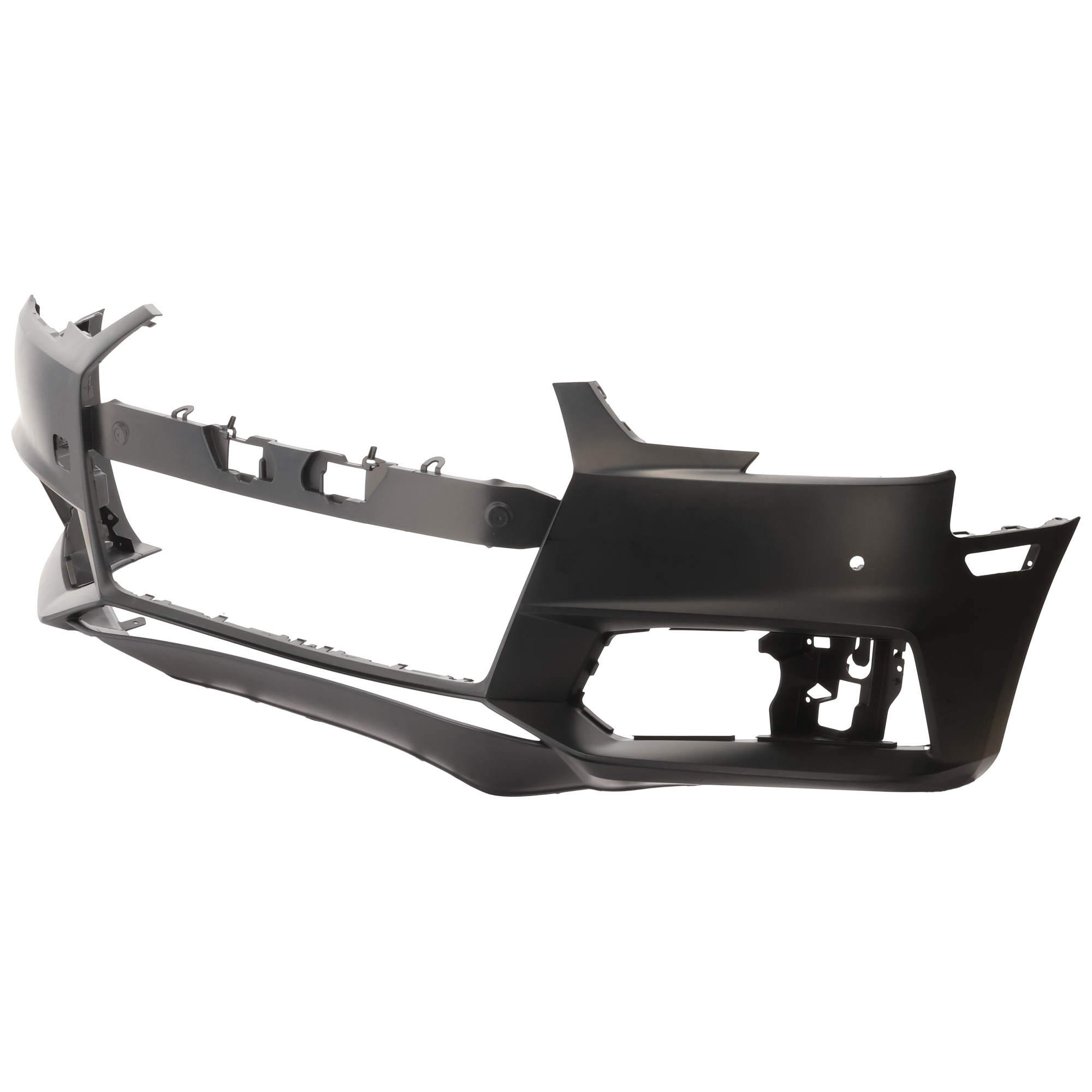 AM A4 S4-17-19 FRONT BUMPER COVER Primed A4 w S Line Pkg w Parking Aid Sensor Holes w o HLW and Parallel Park Assist Sensor Holes SKU RA01030021P Partslink AU1000276 OEM 8W0807065SGRU