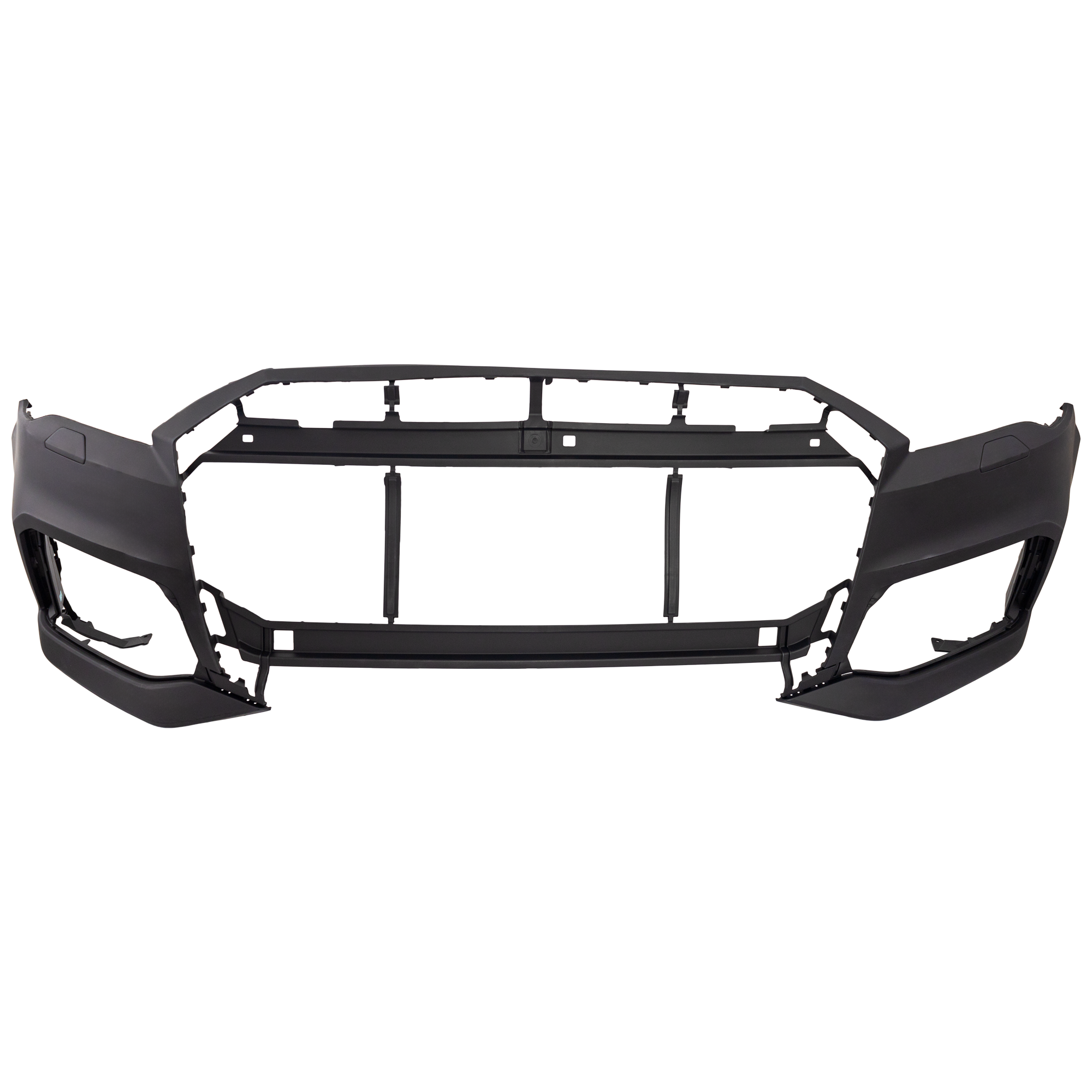 AM Q7-20-23 FRONT BUMPER COVER Primed w o S Line Package Headlamp Washer and Parallel Park Assist Sensor Holes CAPA SKU RA01030034PQ Partslink AU1000300C OEM 4M0807065QGRU