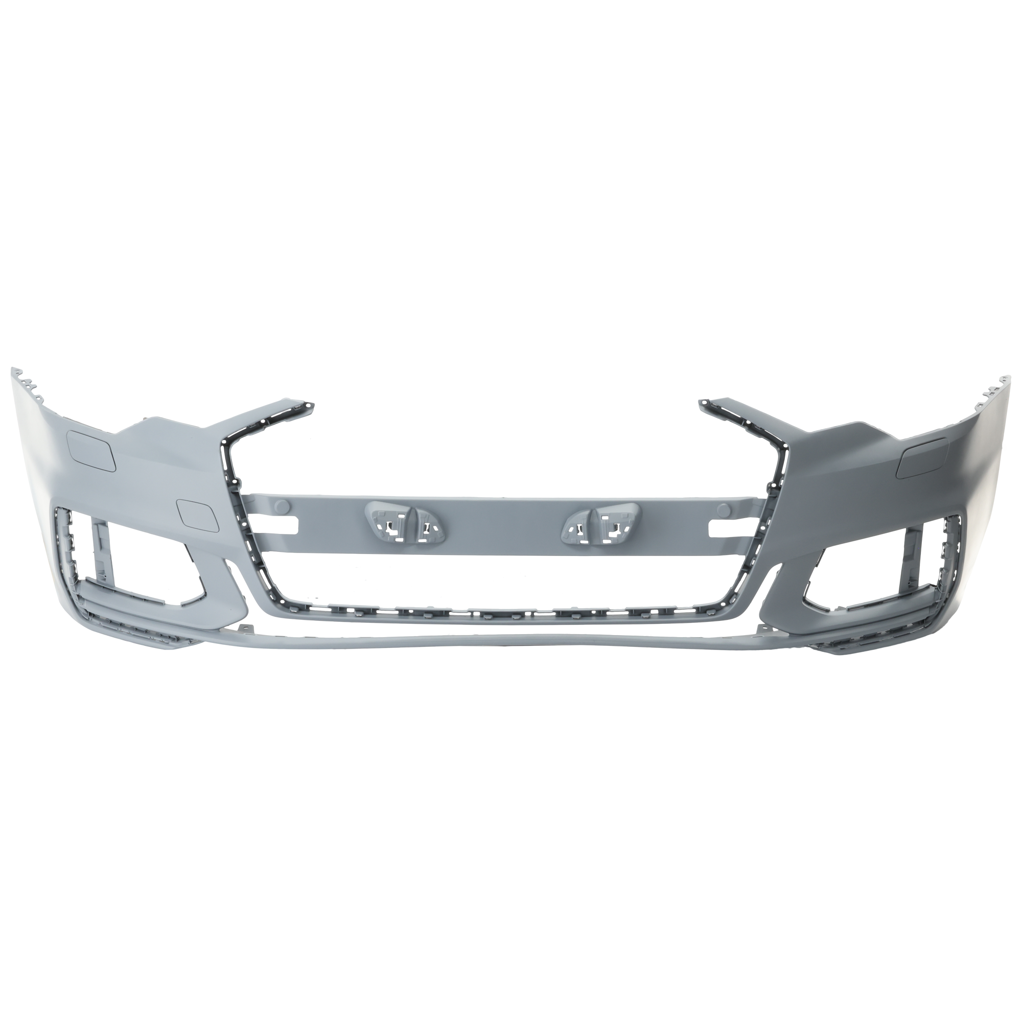 AM A6 QUATTRO 19-23 FRONT BUMPER COVER Primed w S Line Pkg w o Parallel Park Assist Sensor Holes SKU RA01030043P Partslink AU1000293 OEM 4K0807065BGRU