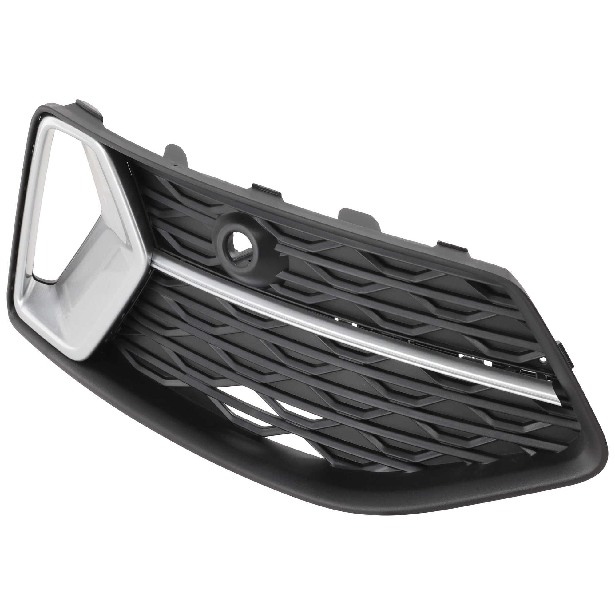 AM A6 QUATTRO 19-23 FRONT BUMPER GRILLE RH Outer Textured Black w Chrome Insert w o S Line Package Premium Premium Plus Prestige Model SKU RA01530029 Partslink AU1039152 OEM 4K0807648D3HB