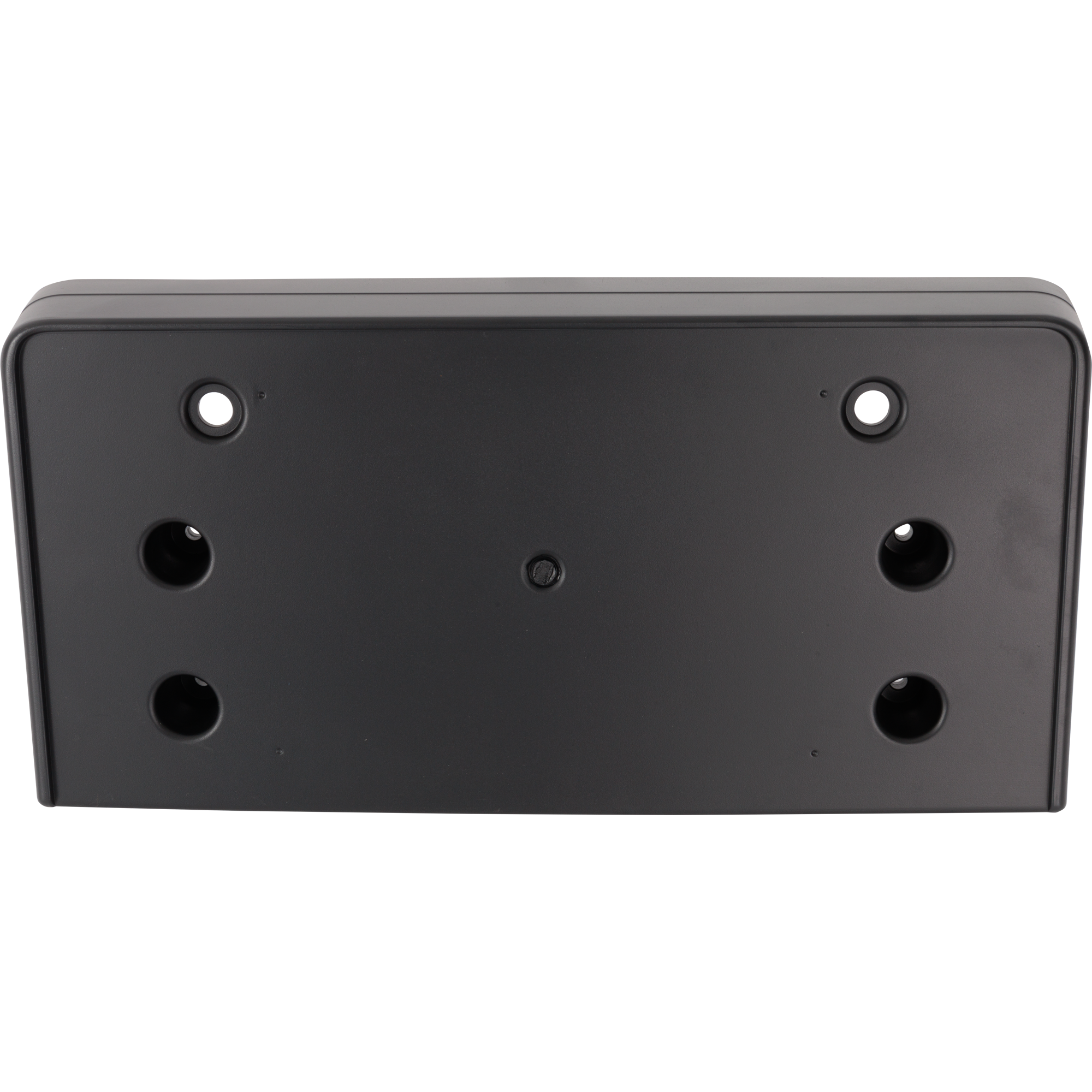 AM Q7-18-19 FRONT BUMPER LICENSE PLATE Black Plastic USA Built Vehicle From 8-28-17 SKU RA01730022 Partslink AU1068119 OEM 4M0807287G9B9