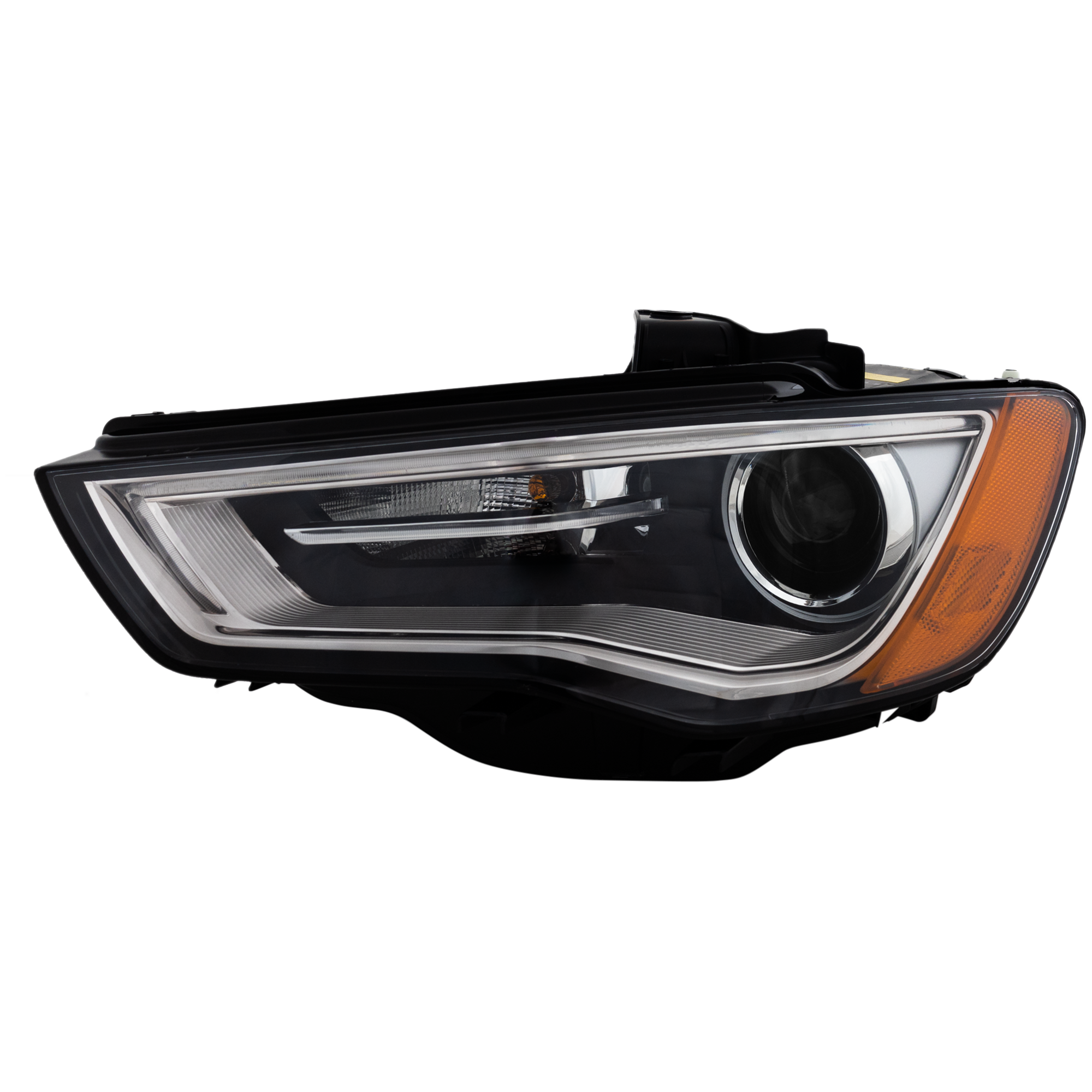 AM A3 S3-15-16 HEAD LAMP LH Lens and Housing HID Xenon w o HID Kit w o Curve Lightning Premium Premium Plus Model SKU RA10010008 Partslink AU2502191 OEM 8V0941043B
