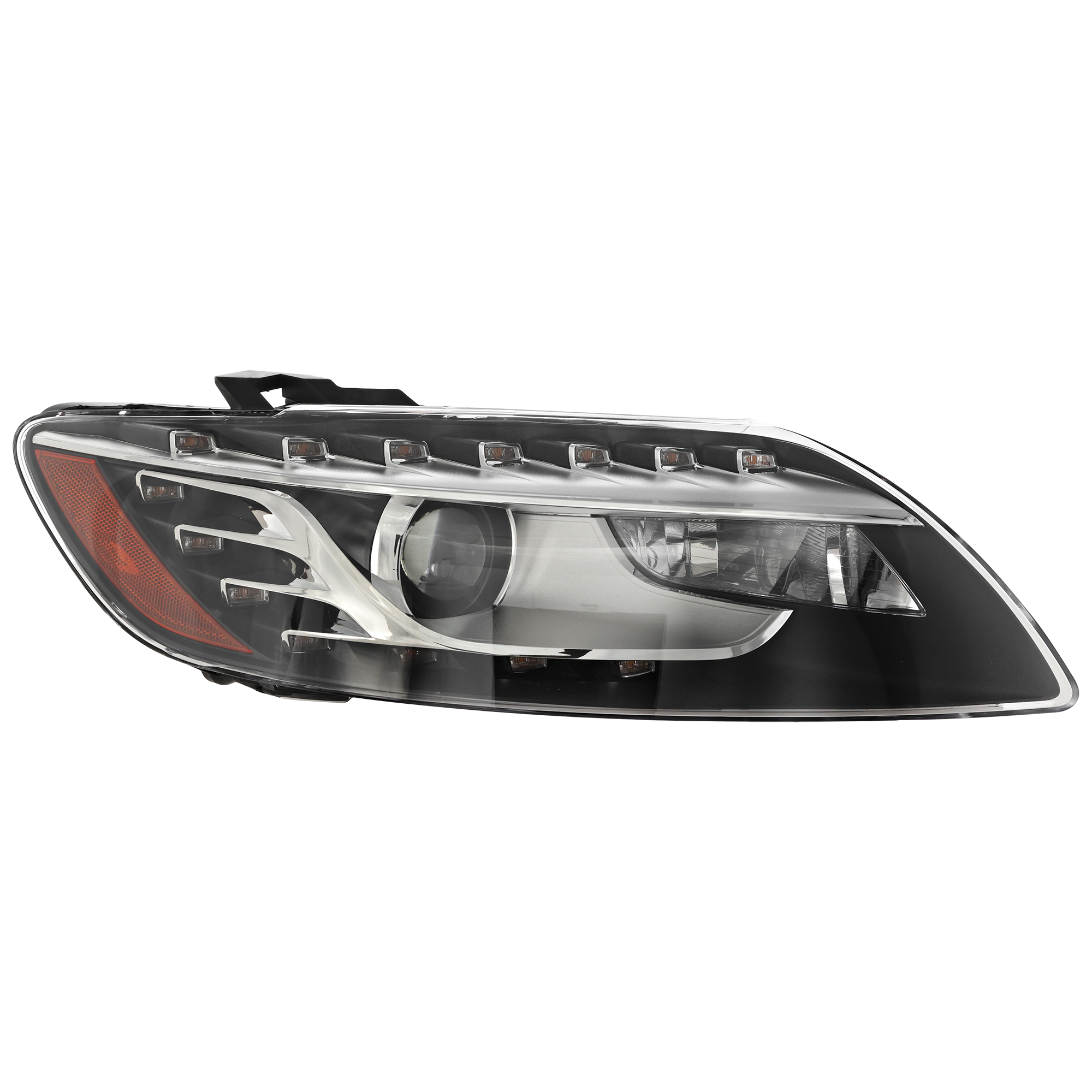 AM Q7-10-15 HEAD LAMP RH Lens and Housing HID Xenon w o Curve Lighting CAPA SKU RA10010069UQ OEM 4L0941030AK PFM