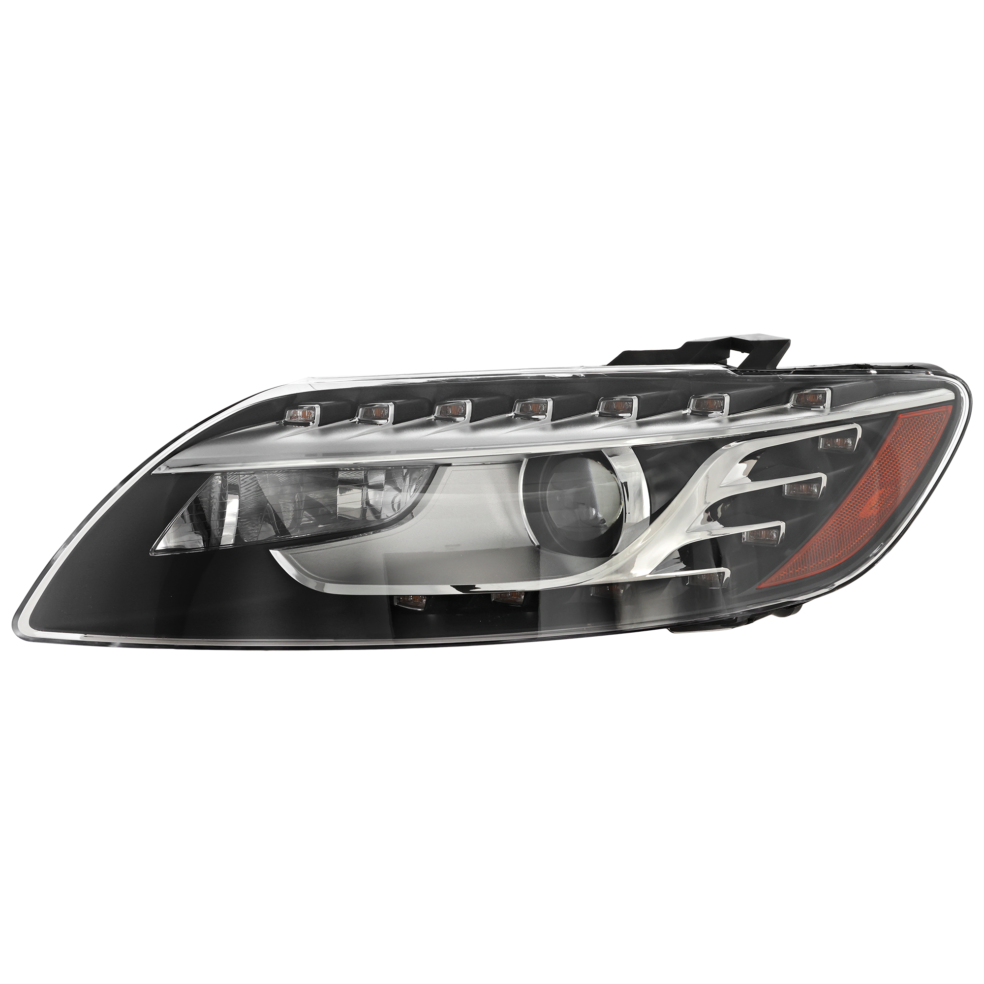 AM Q7-10-15 HEAD LAMP LH Lens and Housing HID Xenon w o Curve Lighting CAPA SKU RA10010070UQ OEM 4L0941029AK PFM