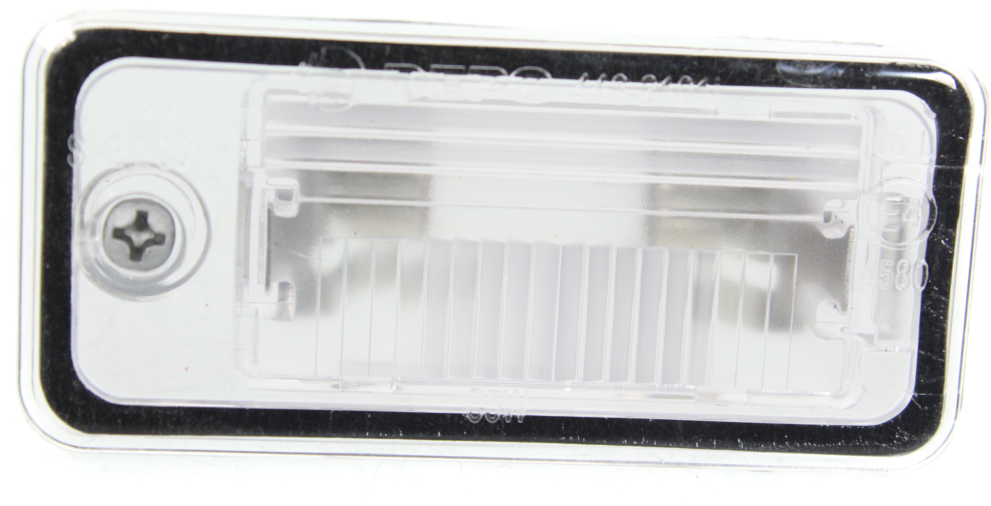 AM A6-05-11 S8-13-18 REAR LICENSE PLATE LAMP LH Assembly A6 Sedan Q7 To 5-28-12 SKU RA73290004 Partslink AU2870100 OEM 8E0943021B