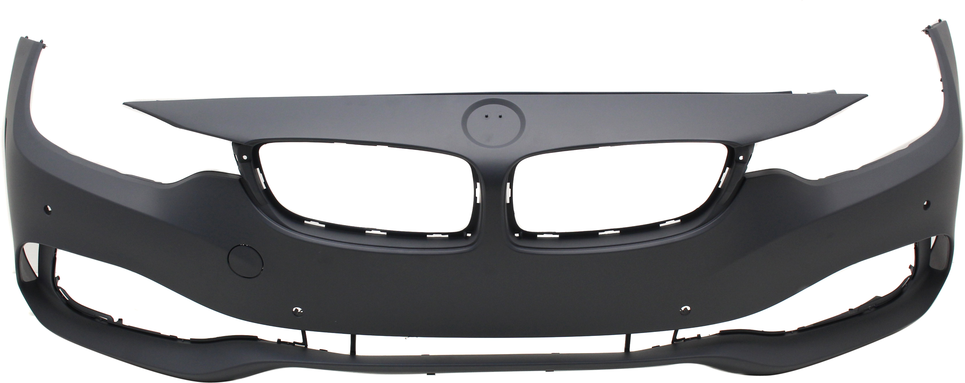 AM 4 SERIES 14-17 FRONT BUMPER COVER Prmd w o M Sport Pkg w o HLW and Cam Holes w IPAS and PDC Snsr Holes Conv Cpe SKU RB01030010P Partslink BM1000383 OEM 51117363278