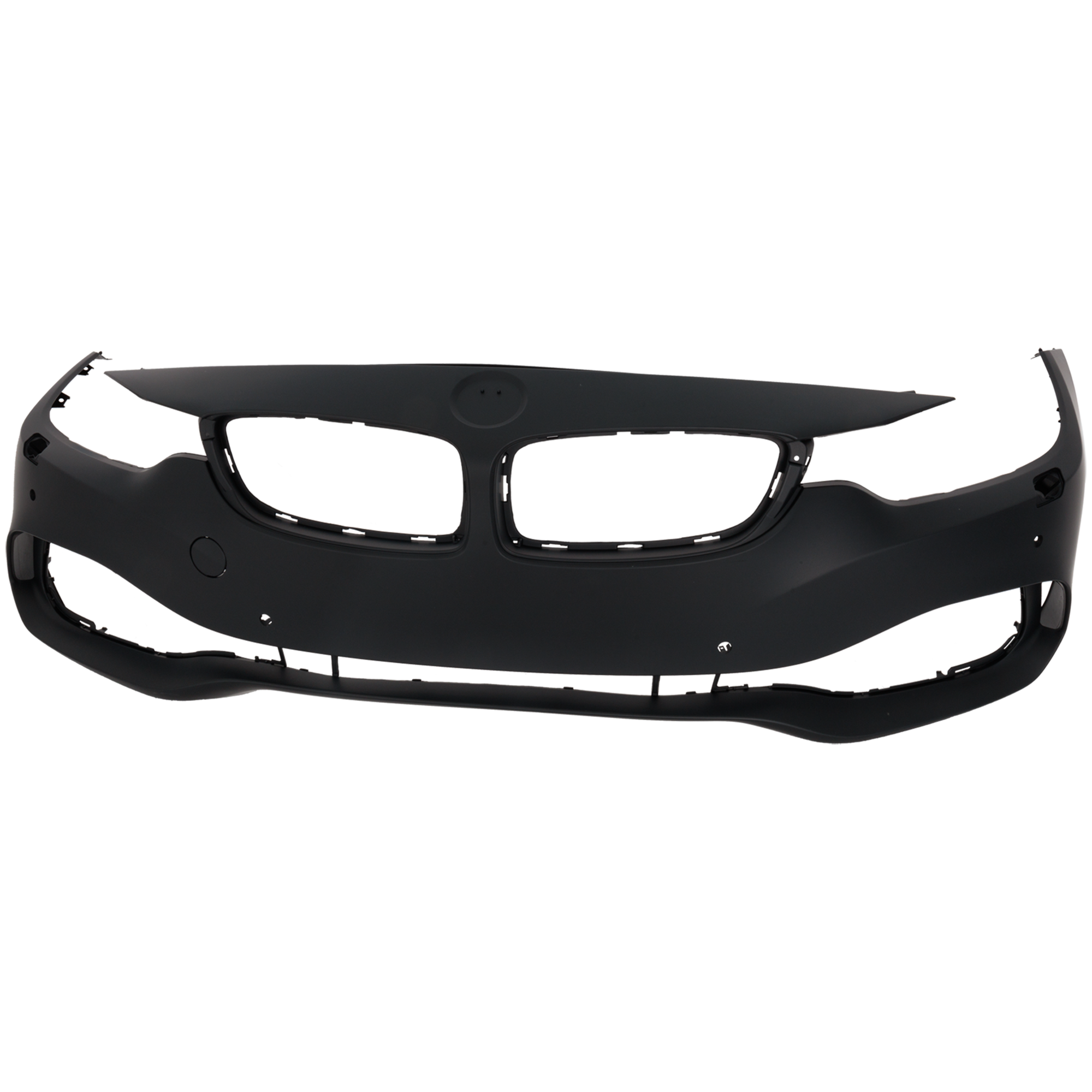 AM 4 SERIES 14-17 FRONT BUMPER COVER Primed w o M Sport Pkg Convertible Coupe w HLW PDC Sensor IPAS and Cam Holes SKU RB01030015P Partslink BM1000386 BM1000478 OEM 51117363281