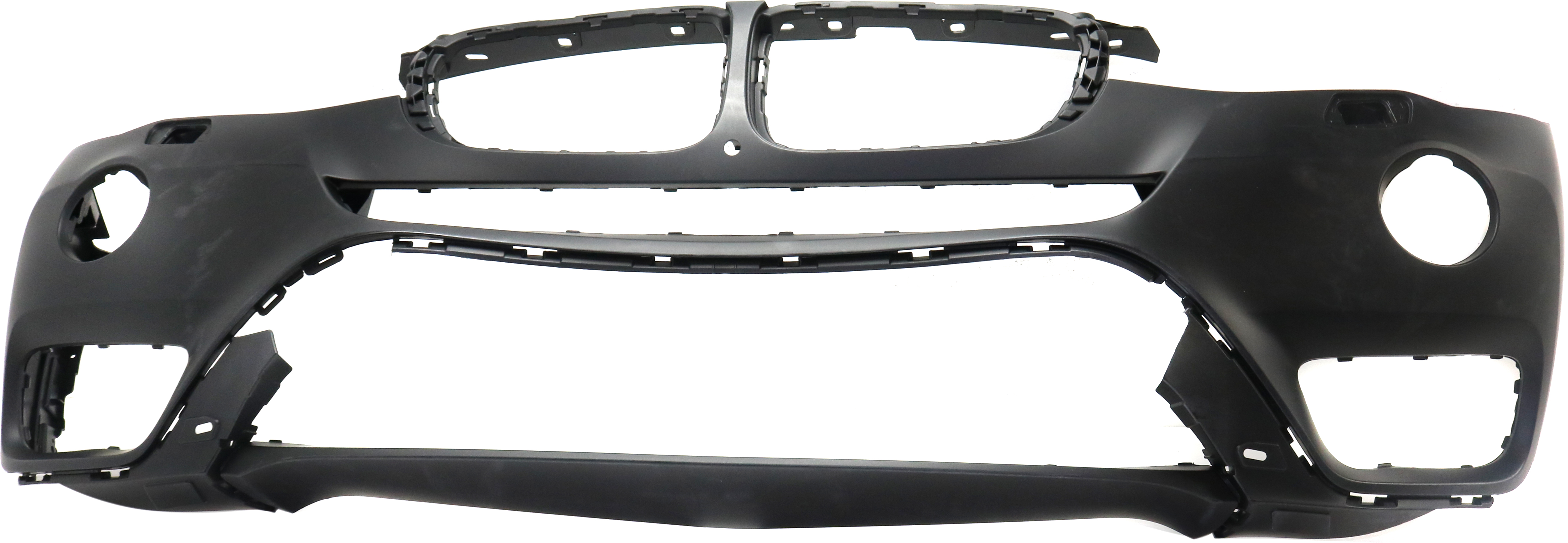 AM X3-15-17 FRONT BUMPER COVER Primed w o M Package w Fog Light Holes Surround View w o Park Assist Sensor Holes SKU RB01030032P Partslink BM1000352 OEM 51117389901