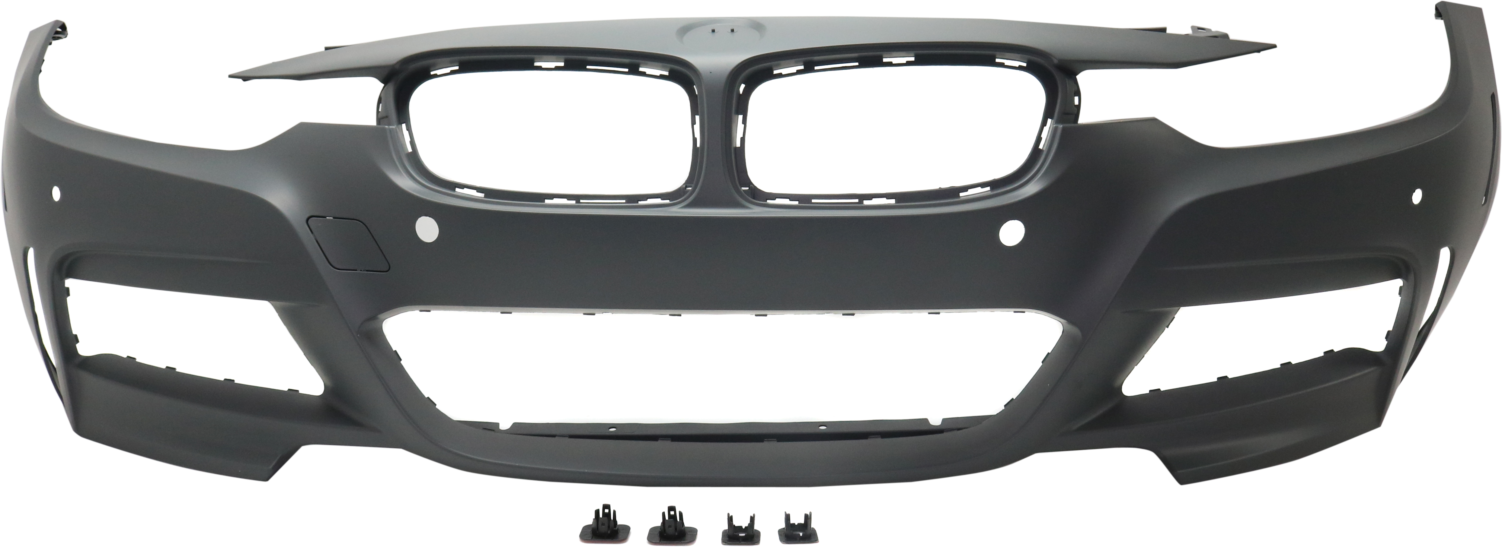 AM 3 SERIES 13-19 FRONT BUMPER COVER Primed w M Sport Pkg and Park Distance Control Sensor Holes w o Headlight Washer Park Assist Sensor Camera Holes Sdn 13-18 Wgn SKU RB01030066P Partslink BM1000294 OEM 51118067952