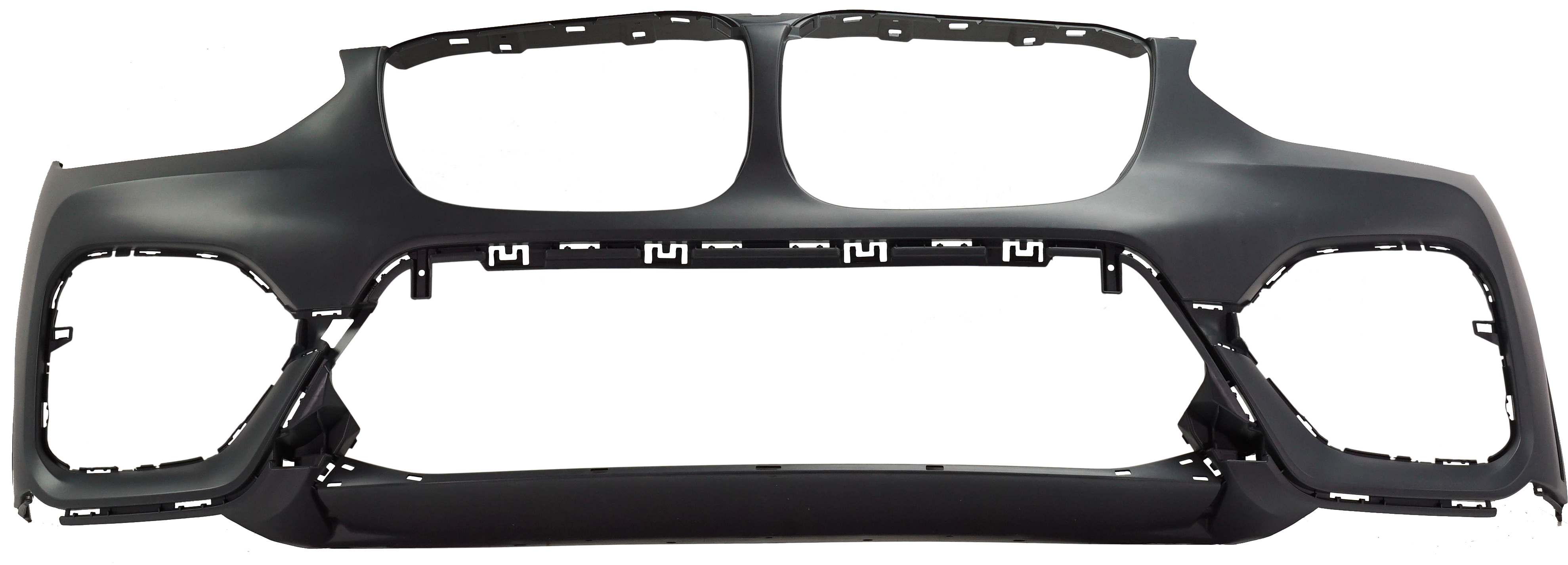 AM X3-18-21 FRONT BUMPER COVER Primed 30i Models Luxury Line w o M Sport Pkg w o Park Assist Sensor Holes SKU RB01030084P Partslink BM1000494 OEM 51117488291