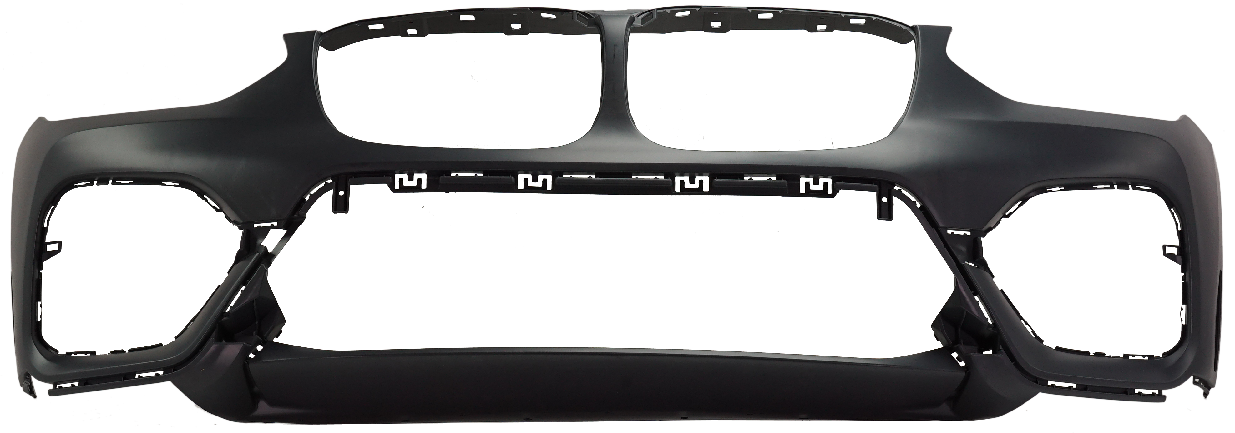 AM X3-18-21 FRONT BUMPER COVER Primed 30I Model XLine w o M Sport Pkg w o Park Assist Sensor Holes SKU RB01030087P Partslink BM1000491 OEM 51117484781