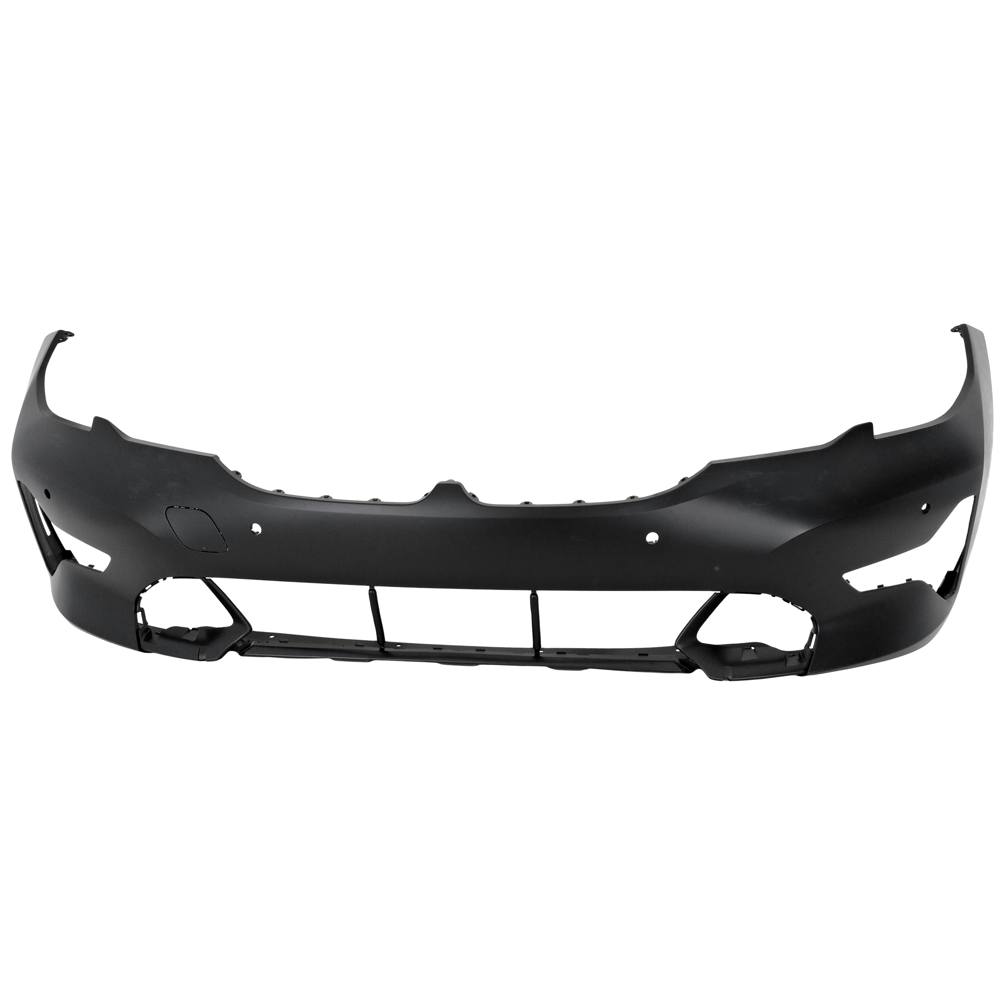 AM 330I 19-22 FRONT BUMPER COVER Primed Sedan w o M Sport Pkg w PDC Sensor Holes w o Park Assist Sensor Holes CAPA SKU RB01030098PQ Partslink BM1000519C OEM 51118496501