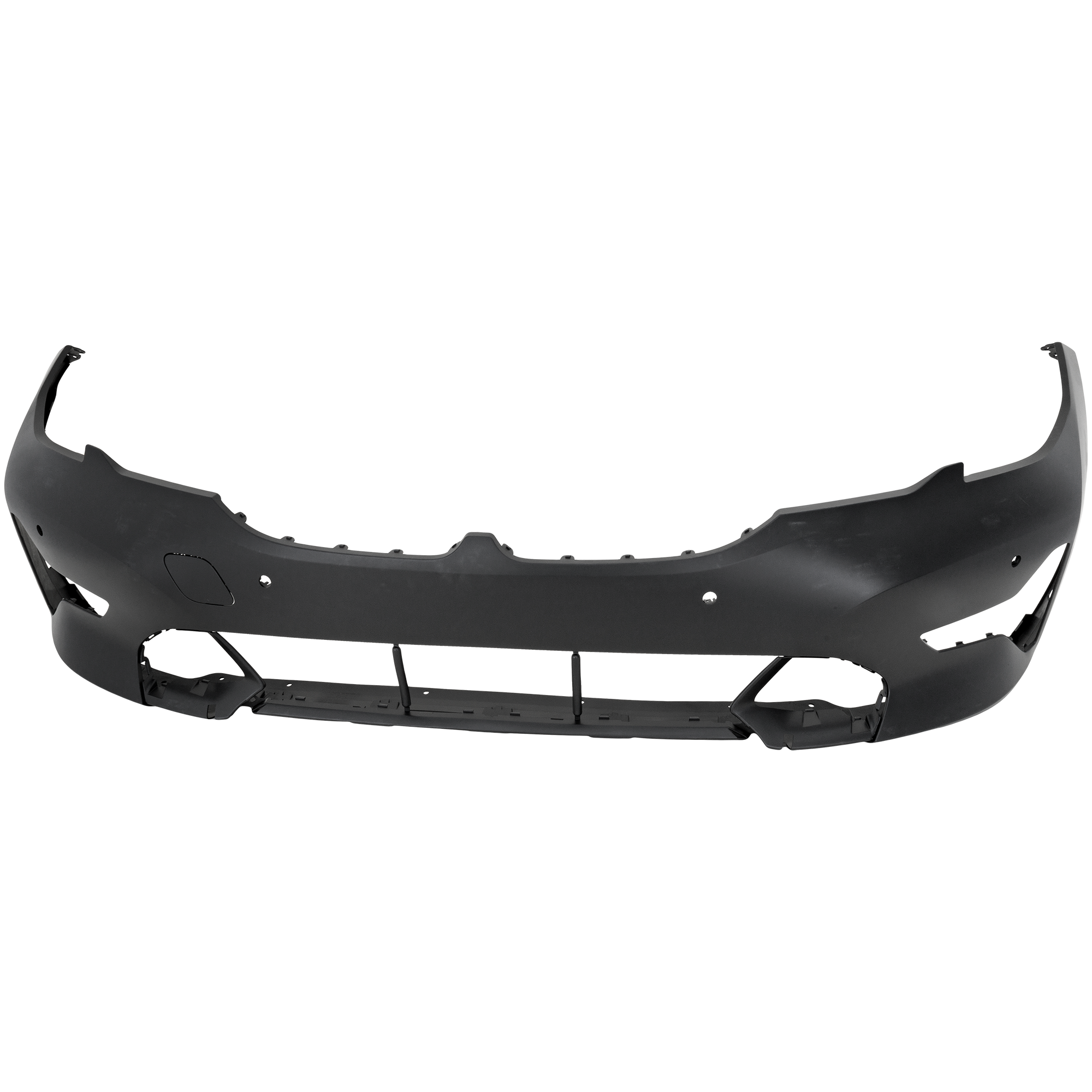 AM 330I 19-22 FRONT BUMPER COVER Primed Sedan w o M Sport Pkg w PDC Sensor and Park Assist Sensor Holes CAPA SKU RB01030099PQ Partslink BM1000520C OEM 51118496502