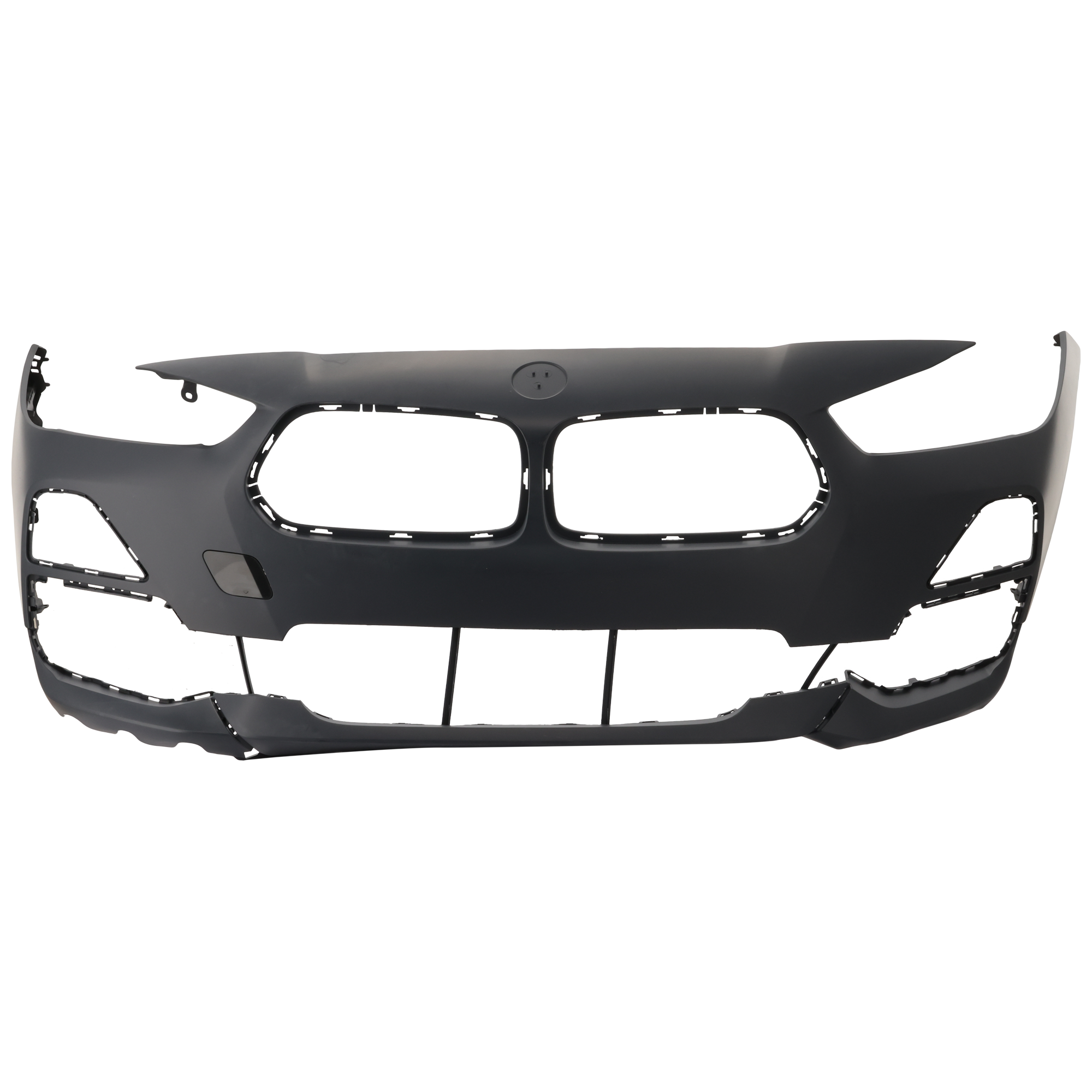 AM X2-18-20 FRONT BUMPER COVER Primed w o M Sport X Pkg w o HLW and PDC Sensor Holes CAPA SKU RB01030105PQ Partslink BM1000500C OEM 51117499465