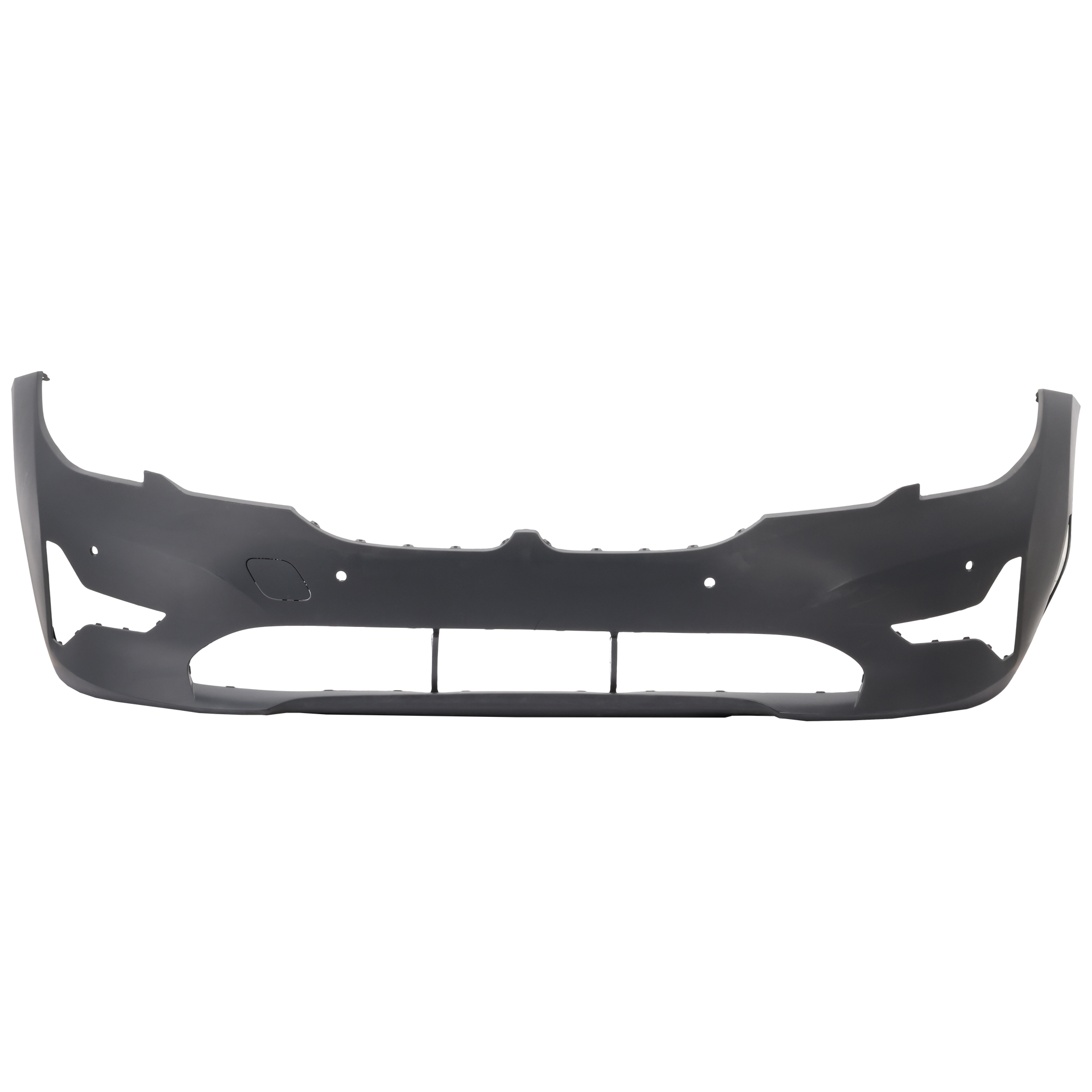 AM 330I 19-21 FRONT BUMPER COVER Primed Sedan w o M Sport Pkg w PDC Sensor Holes w o Park Assist Sensor Holes SKU RB01030110P Partslink BM1000531 OEM 51118496489