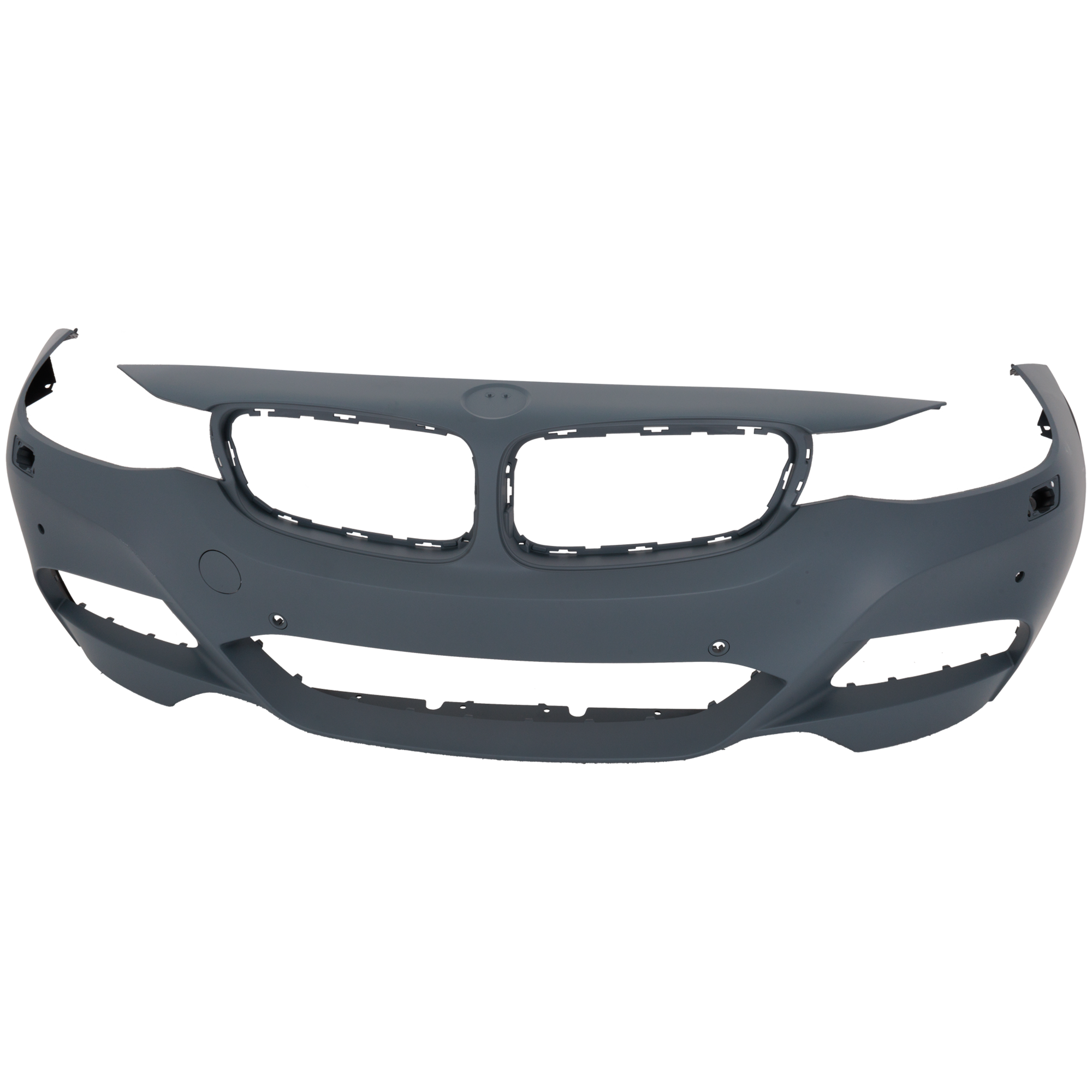 AM 3 SERIES GT 14-19 FRONT BUMPER COVER Primed w M Sport Pkg w HLW PDC Sensor and Camera Holes w o Park Assist Sensor Holes SKU RB010301140P Partslink BM1000418 OEM 51118061649