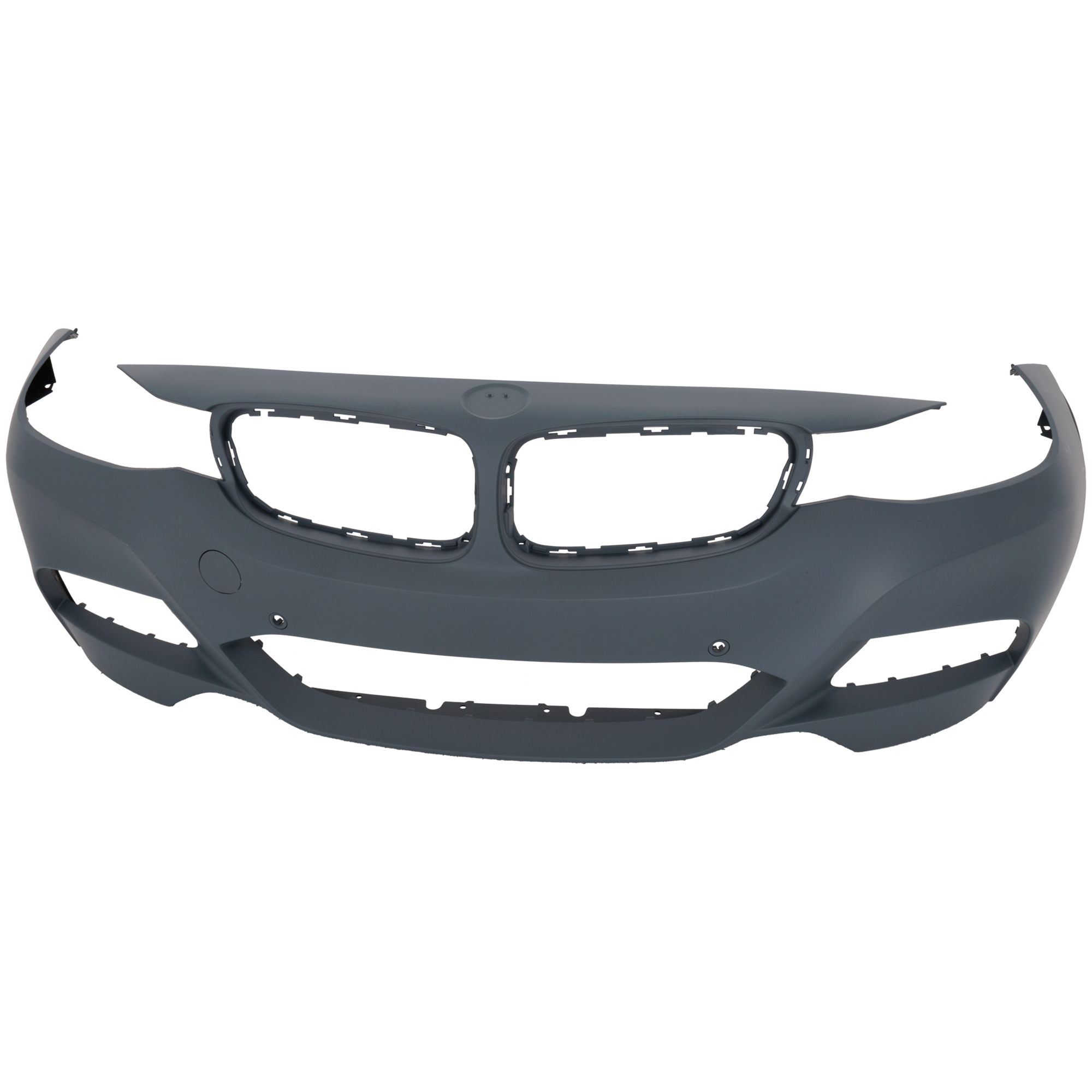 AM 3 SERIES GT 14-19 FRONT BUMPER COVER Primed w M Sport Pkg w o HLW and Park Assist Sensor Holes w PDC and Camera Holes SKU RB01030135P Partslink BM1000419 OEM 51118061642