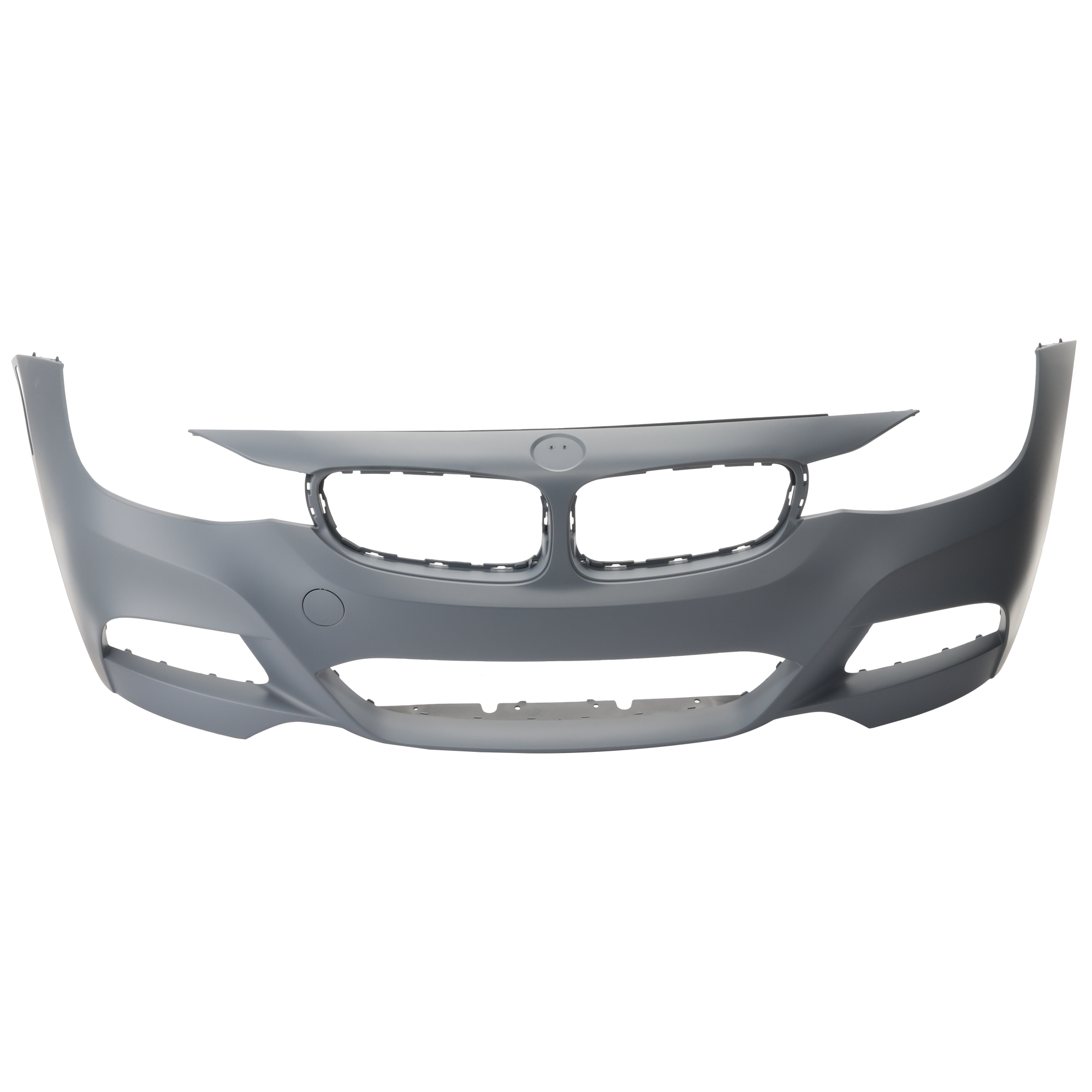 AM 3 SERIES GT 14-19 FRONT BUMPER COVER Primed w M Sport Pkg w o HLW Park Assist Sensor PDC Sensor and Camera Holes SKU RB01030137P Partslink BM1000414 OEM 51118061640