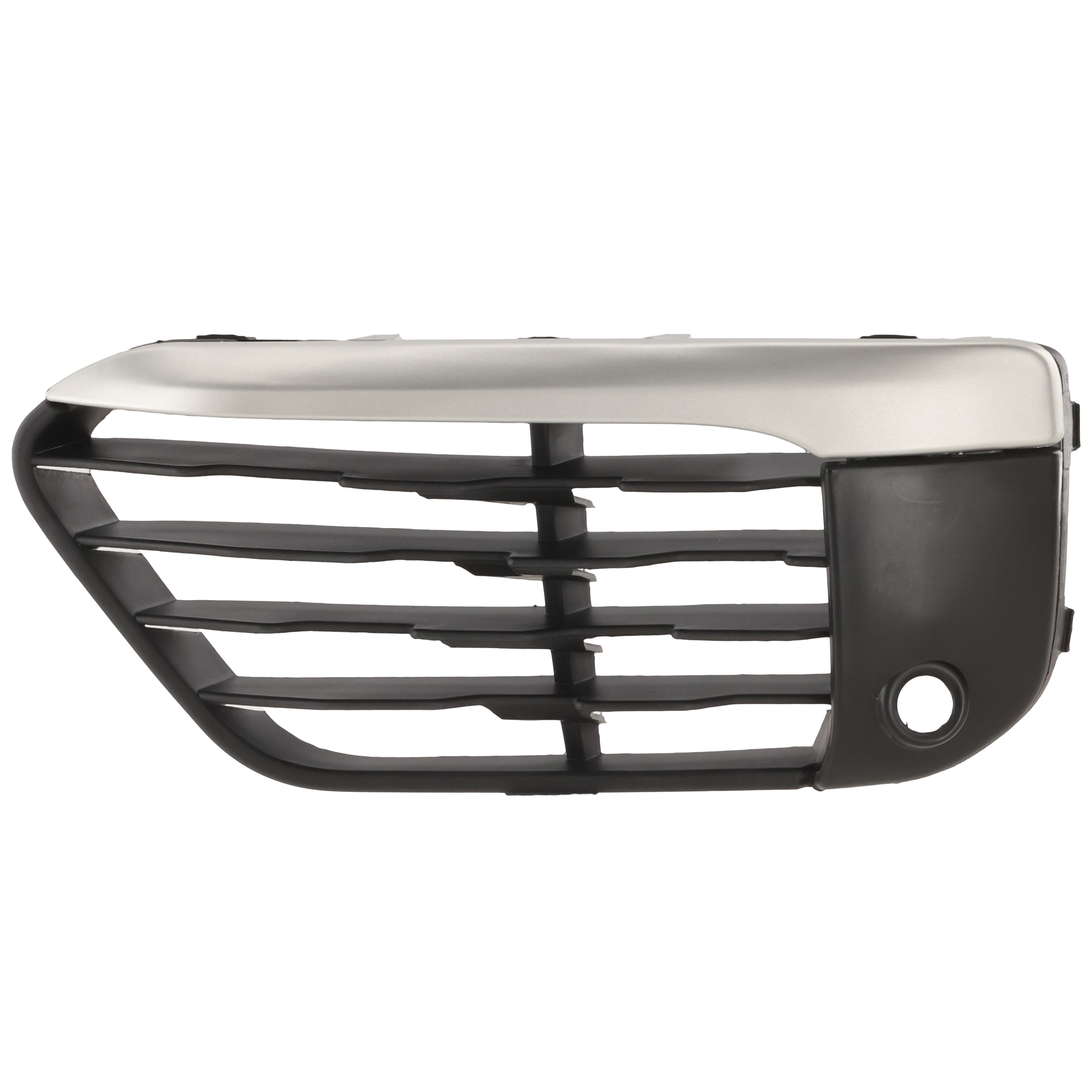 AM X1-16-19 FRONT BUMPER GRILLE LH Textured Black w Chrome Trim w o M Package w Park Distance Control Sensor Holes SKU RB01550026 Partslink BM1038201 OEM 51117453987