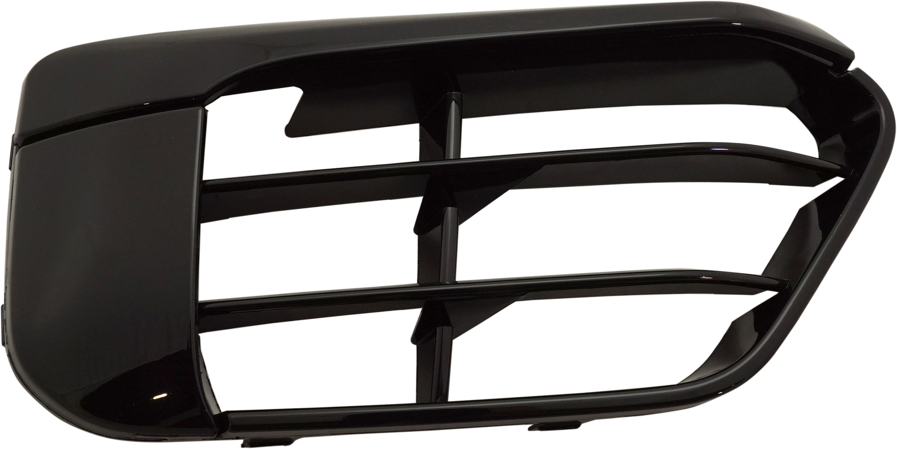 AM X1-16-18 FRONT BUMPER GRILLE RH Gloss Black w o M Package w o Park Distance Control Sensor Holes SKU RB01550029 Partslink BM1039199 OEM 51117453986