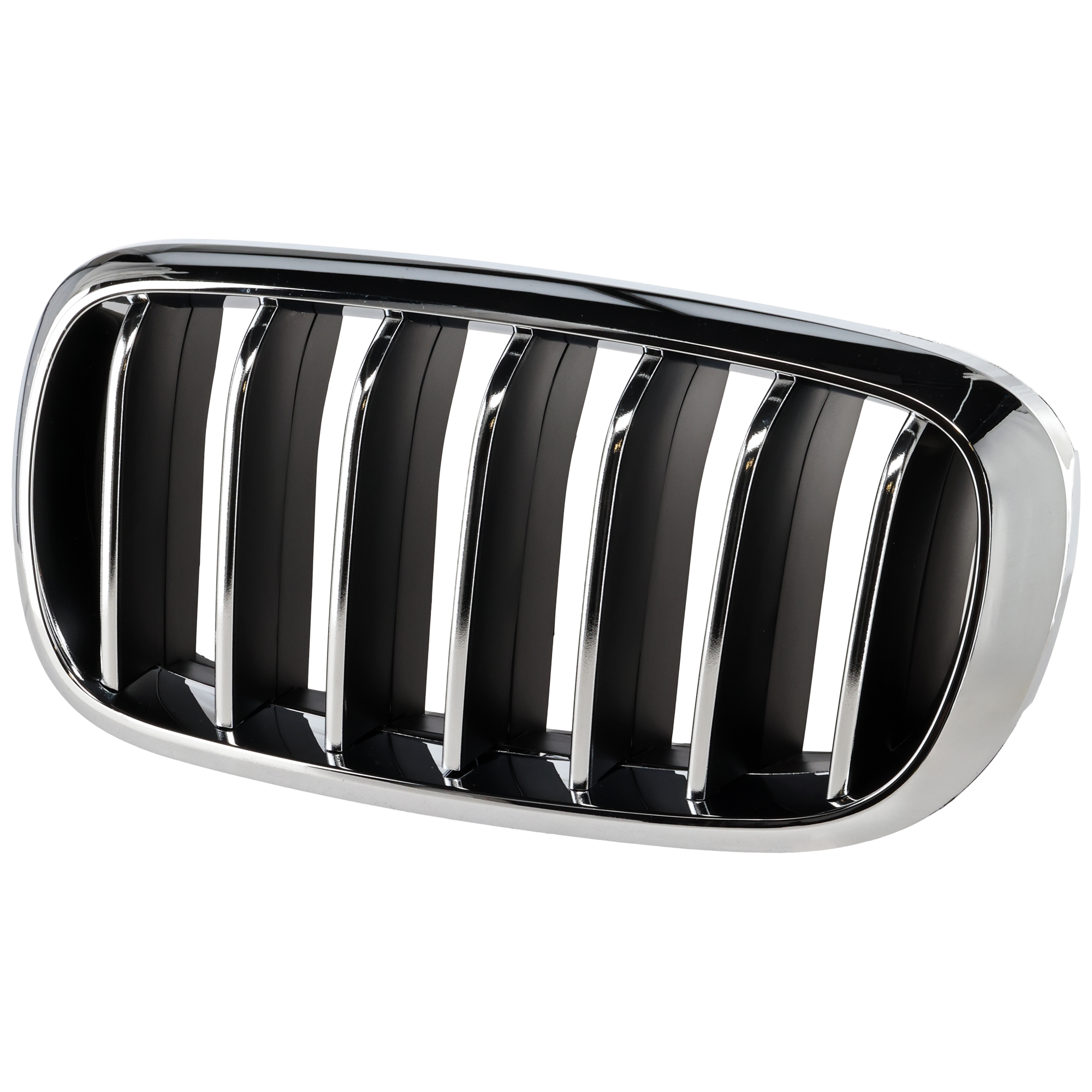 AM X5-14-18 GRILLE LH Chrome Shell with Textured Black Insert L:uxury Line Excludes M Model SKU RB07010050 Partslink BM1200270 OEM 51137316061