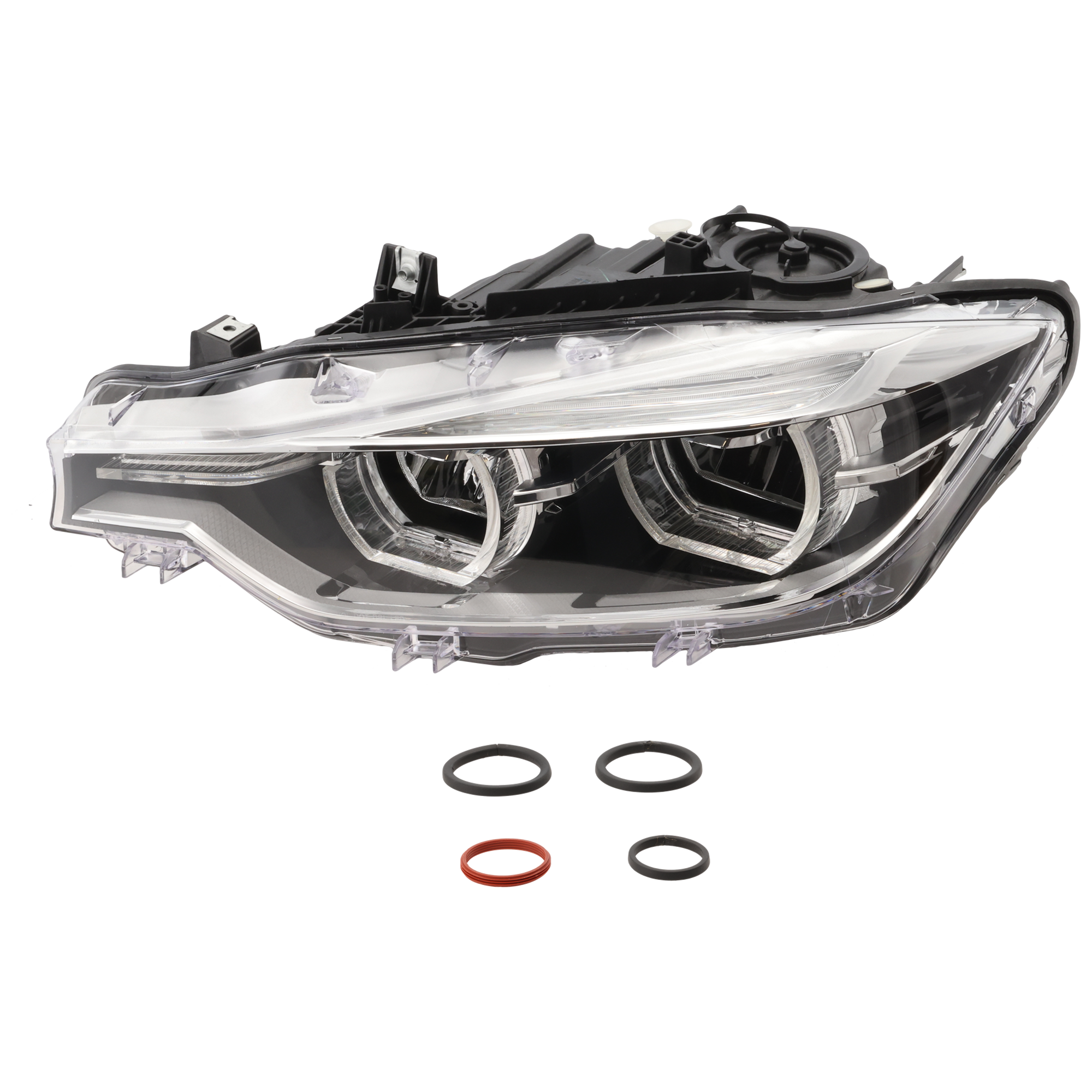 AM 3 SERIES 16-19 HEAD LAMP LH Assembly LED w o Adaptive Headlights Standard Luxury Line Model Sedan 16-18 Wagon SKU RB10010022 Partslink BM2502187 OEM 63117419629-633117419629