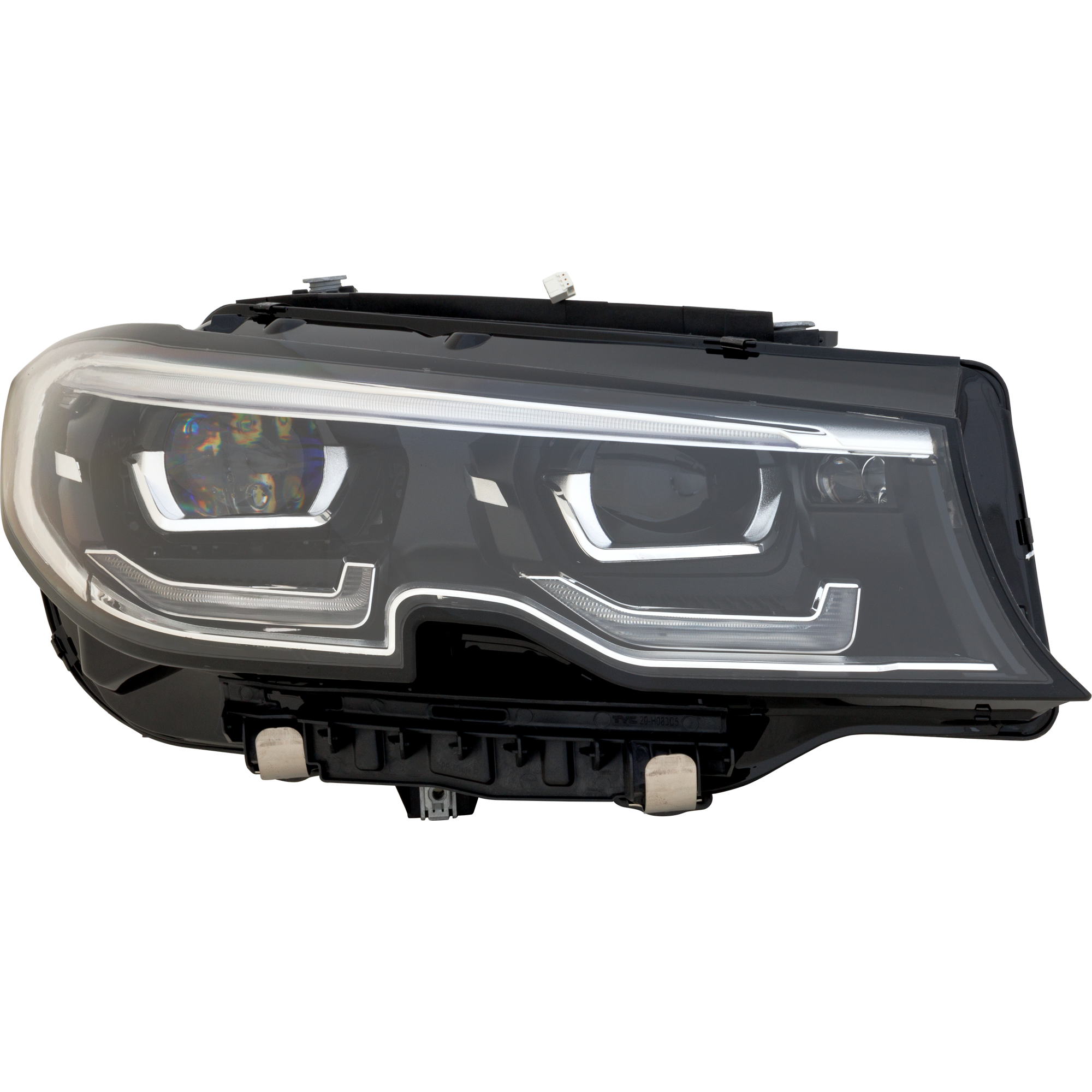 AM 3 SERIES 19-22 HEAD LAMP RH Assembly LED w Adaptive Headlights w o Shadow Line SKU RB10010063A OEM 63118496160 PFM
