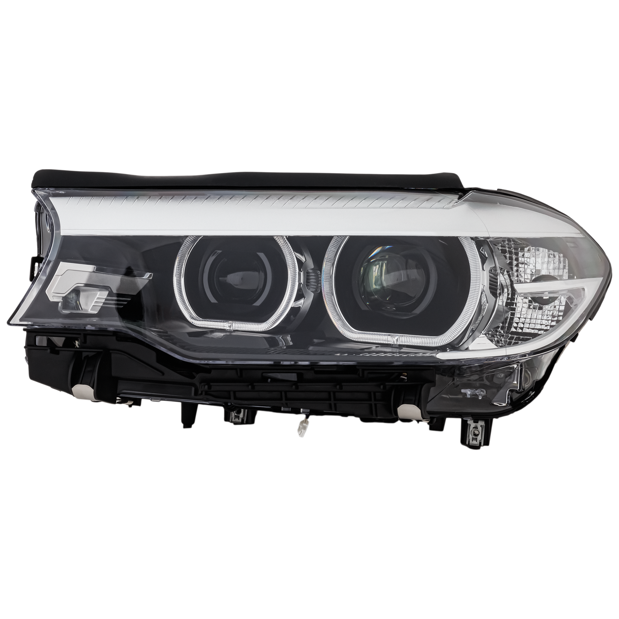AM 5 SERIES 17-20 PROJECTOR HEAD LAMP LH Assembly LED w o Adaptive Headlight w o Logo 18-20 Hybrid SKU RB10010078A Partslink BM2518179 OEM 63117214959