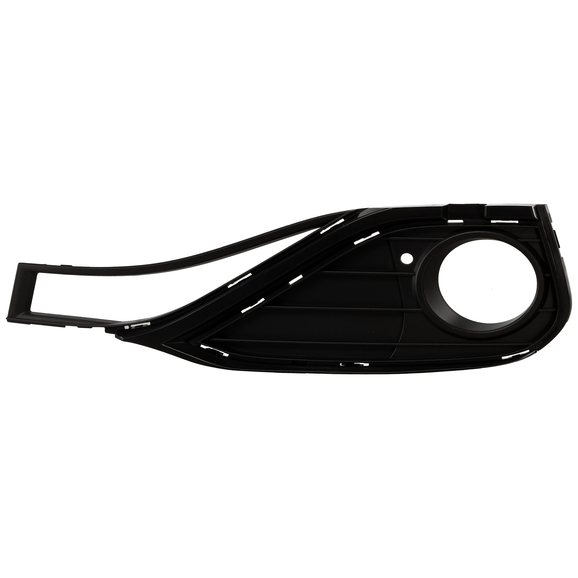 AM 4 SERIES 14-20 FRONT FOG LAMP MOLDING LH Textured Black Fog Lamp Bezel Sport Line Without M Sport Package Partially Open Grill Mesh Convertible 14-17 Coupe SKU RB10810004 Partslink BM1038240 OEM 51117294831