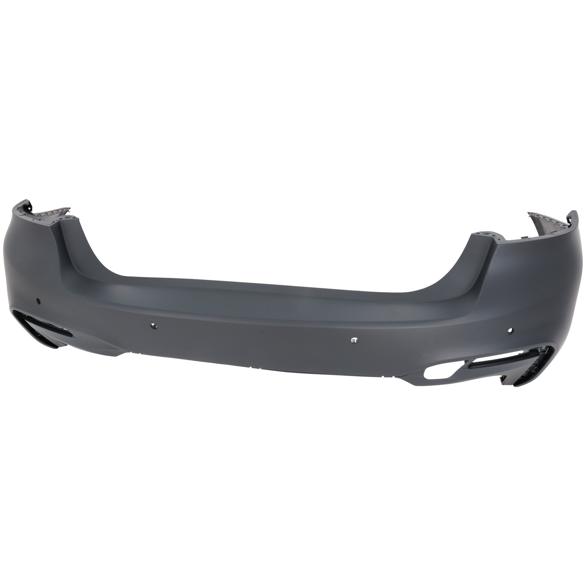 AM 5 SERIES 17-20 REAR BUMPER COVER Primed Sedan w M Pkg w 4 PDC Sensor Holes and 2 Park Assist Sensor Holes CAPA SKU RB76010029PQ Partslink BM1100370C OEM 51128073725